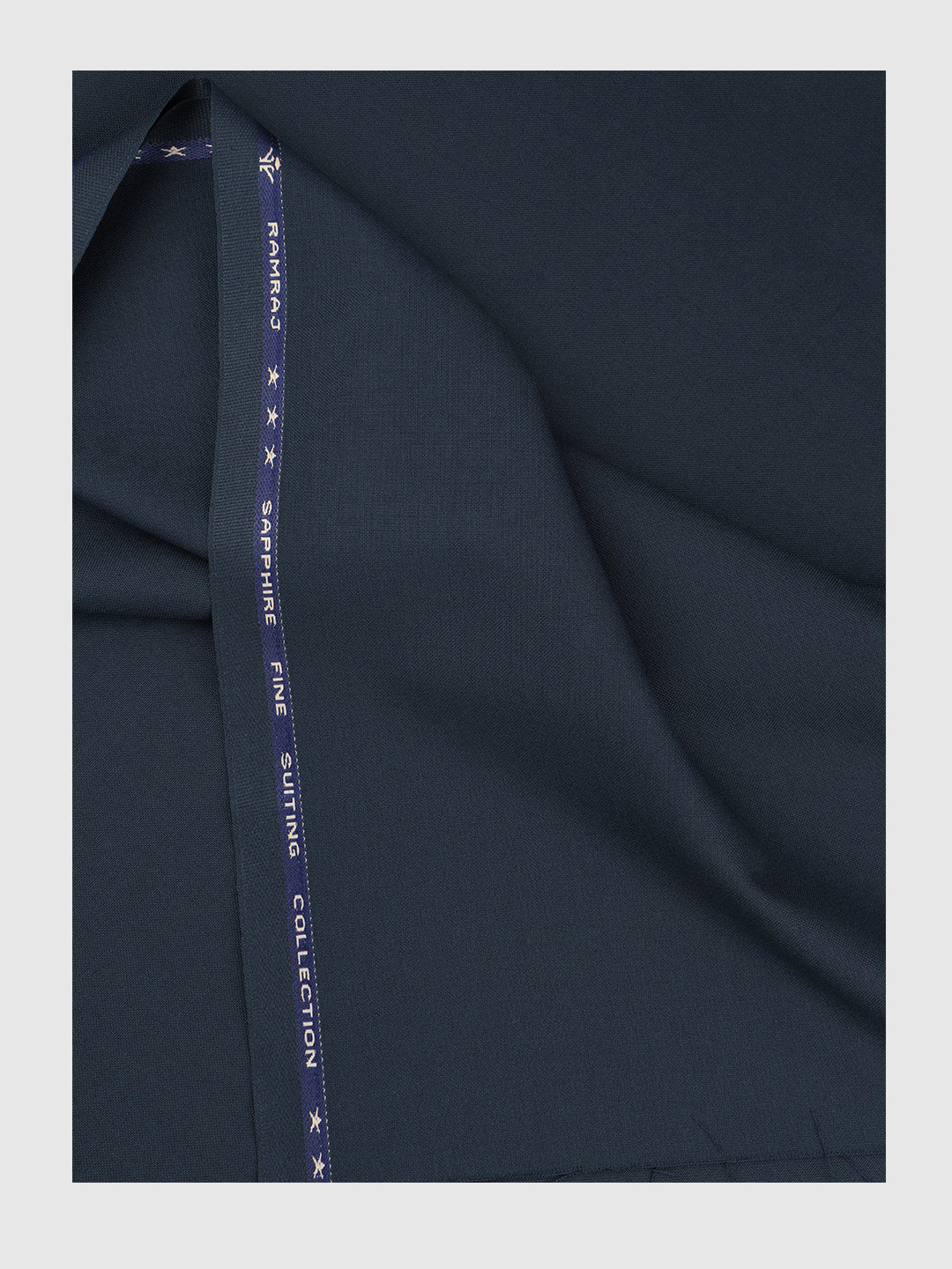 Men Cotton Blend Pants Fabric Blue Sapphire Cuf