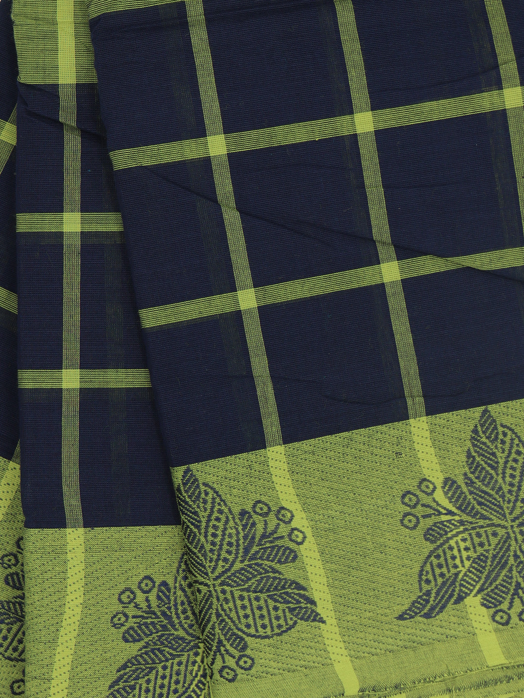 Women Parrot Green Pure Chettinad Cotton Saree PCS206