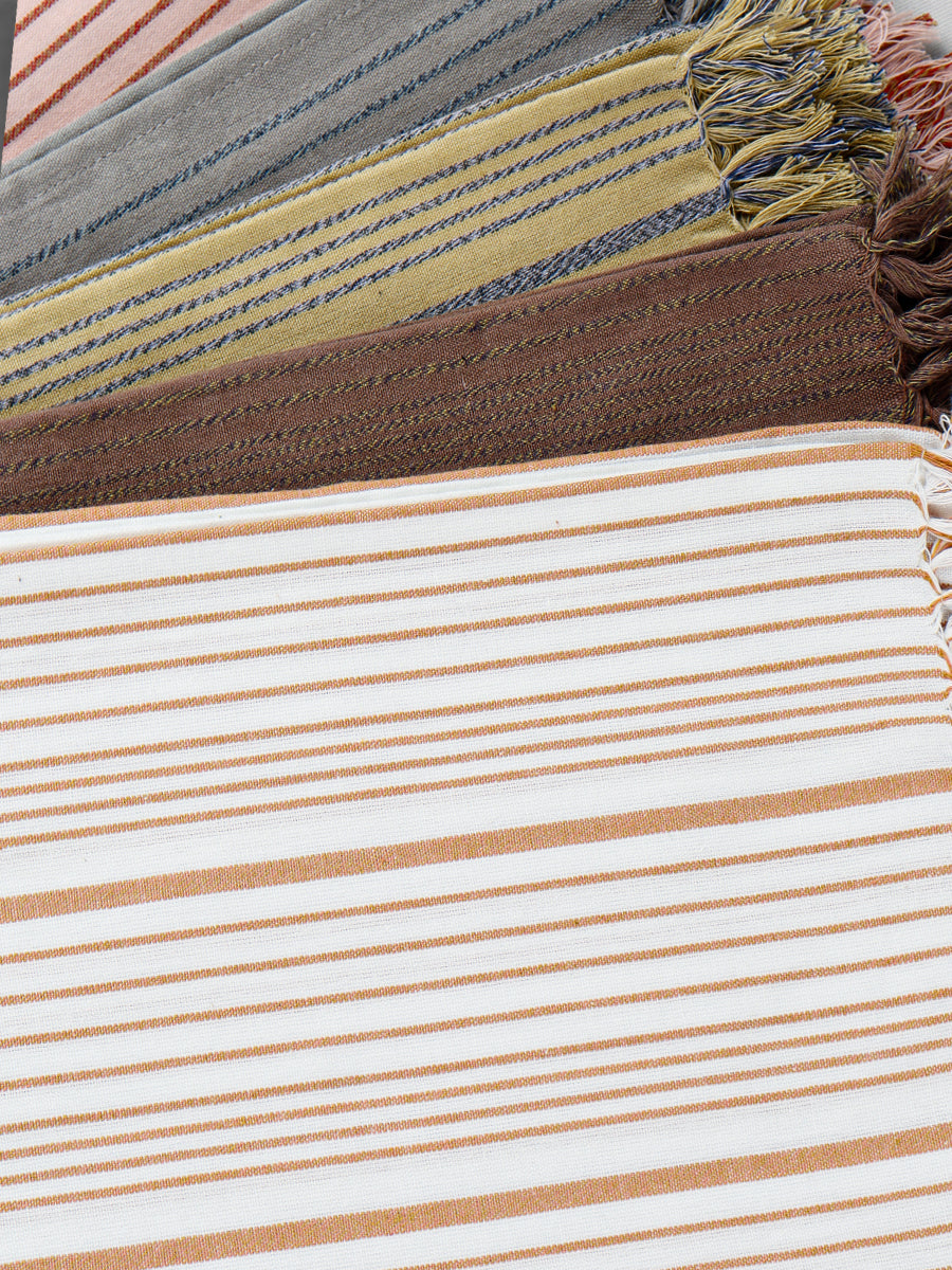 100% Comfort Cotton Stripe Bath Towel -  Close Up