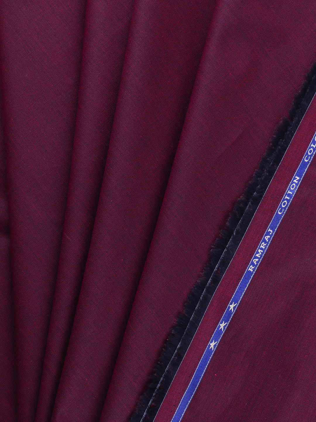 Cotton Blend Plain Shirt Fabric Maroon Cranberry