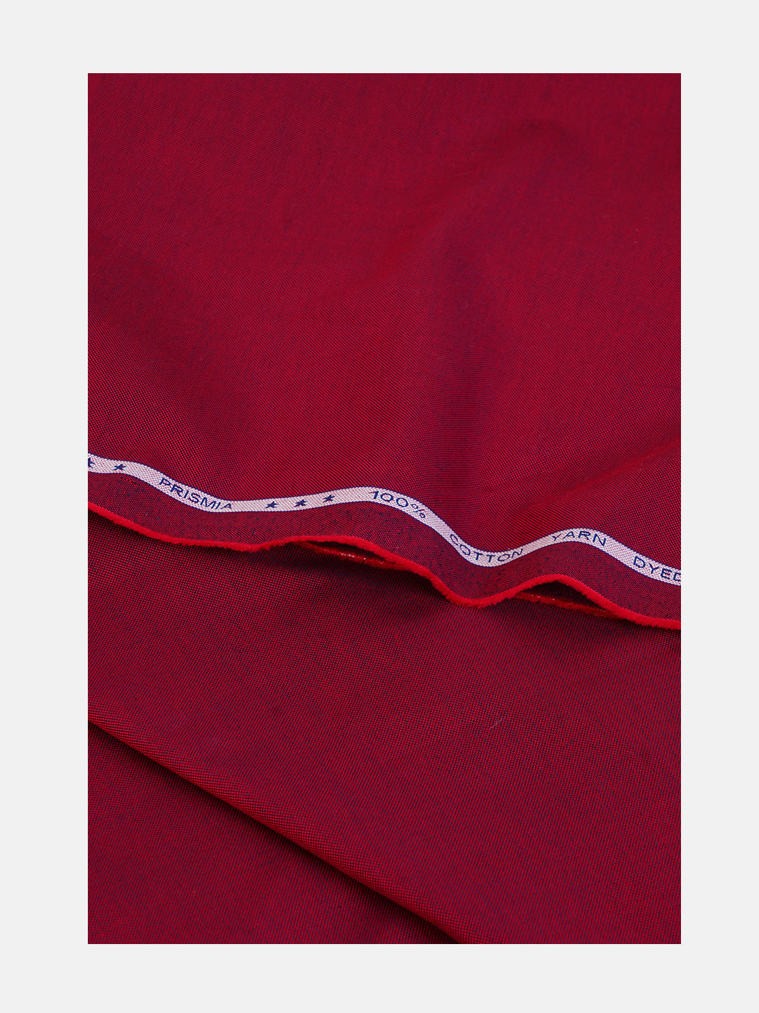 Men 100%Cotton Maroon Plain Shirt Fabric Ferrari