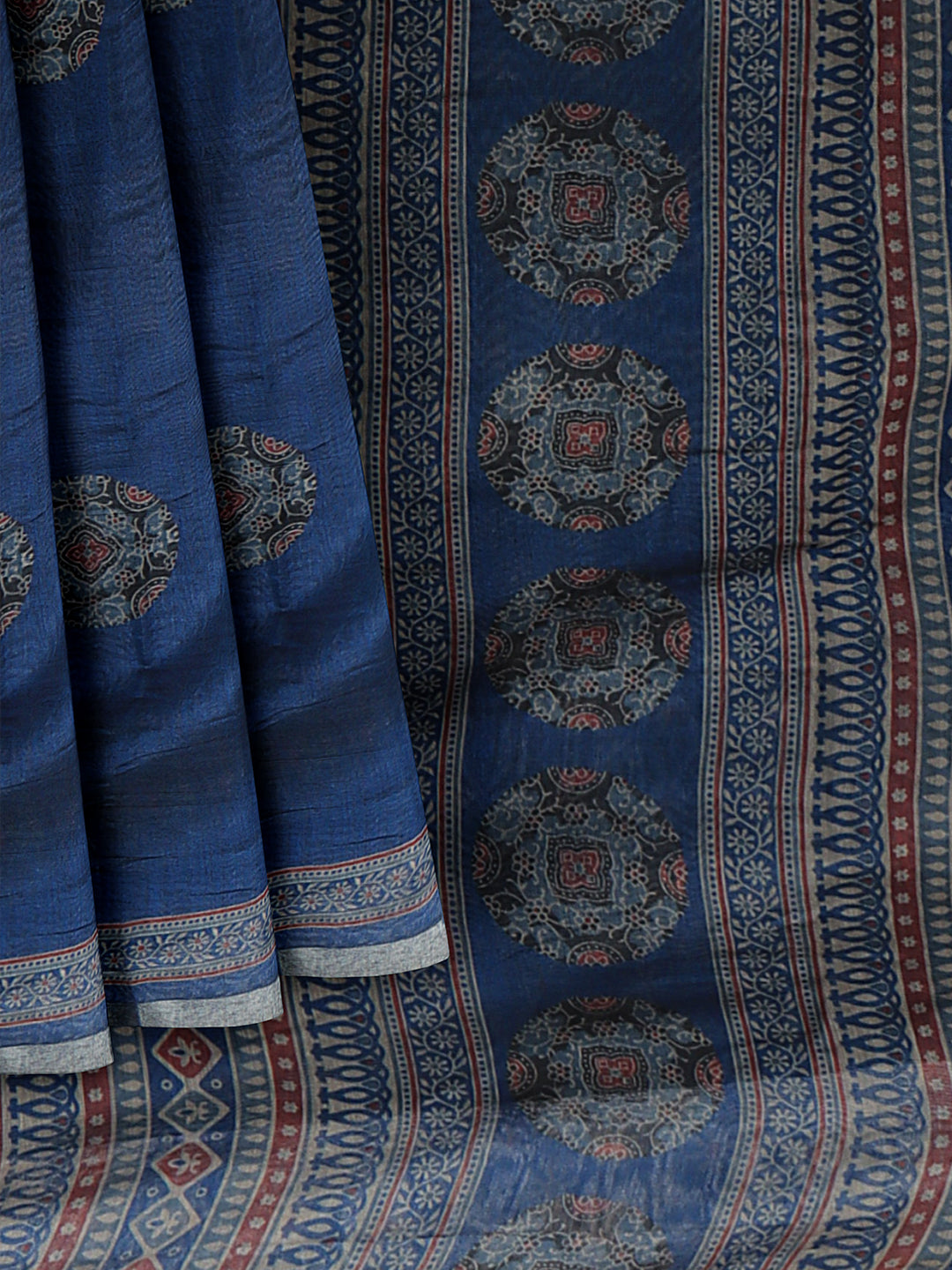 Couple Combo Shirt & Dhoti Set with Saree Dark Blue SC56
