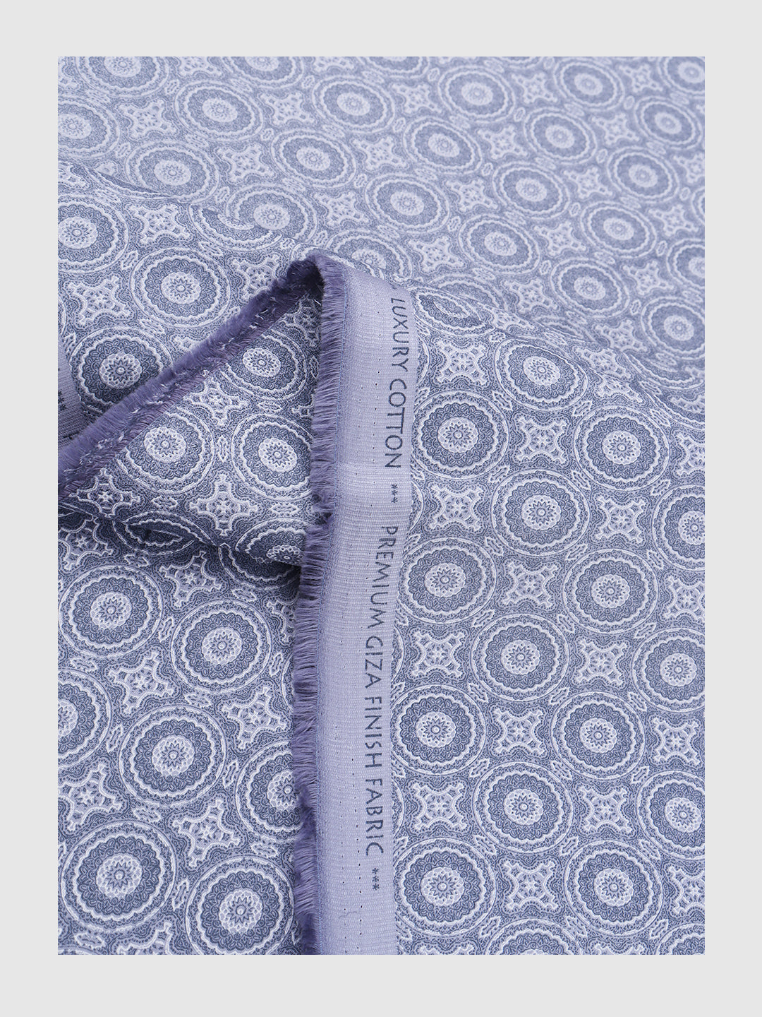 Men Cotton Rich Blue Printed Shirt Fabric Oslo Print