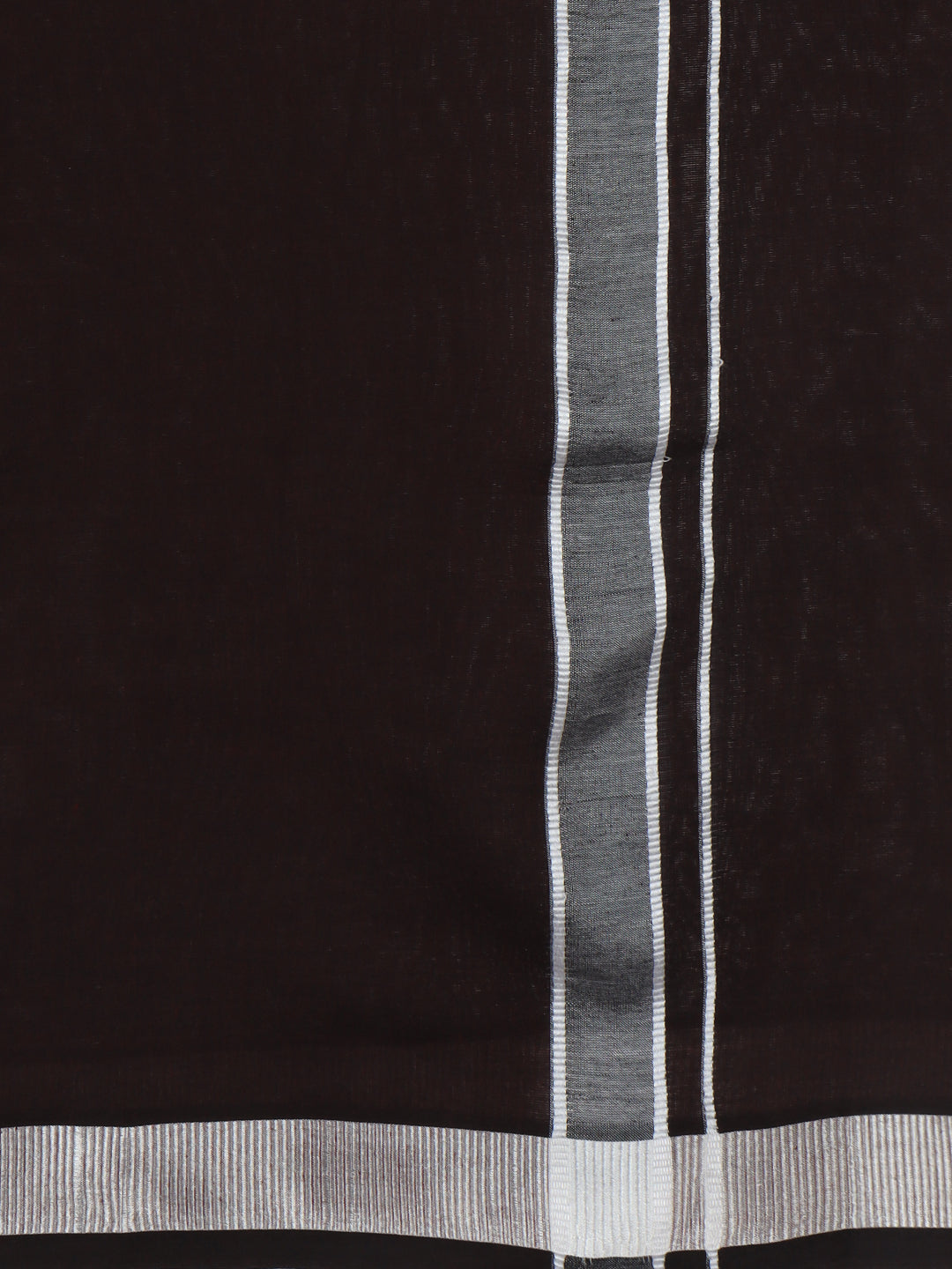 Men Cotton Blend Single Layer C.Brown Dhoti with Fancy Border CD11