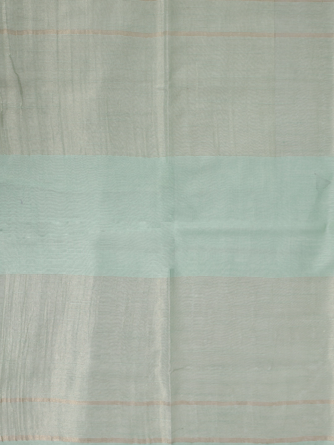 Women Semi Tussar Green Striped Saree ST364