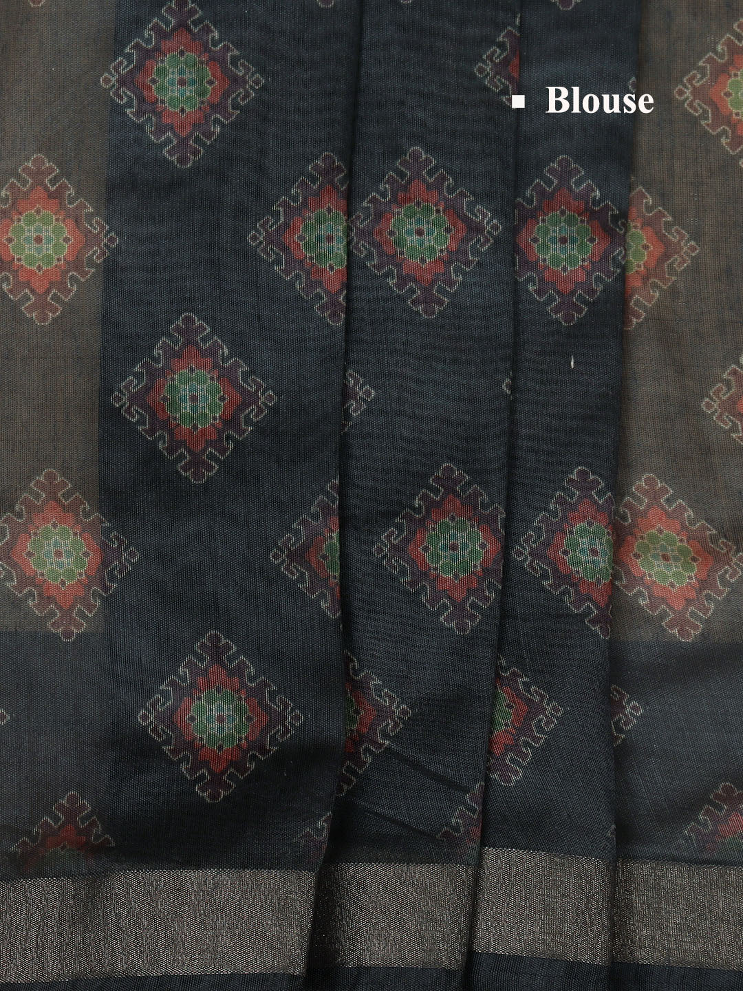 Women Brown Semi Chanderi Cotton Printed Saree SC66