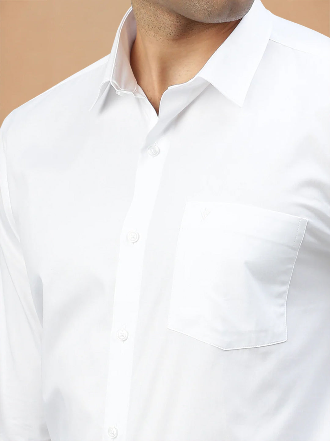 Spill Resistant 100% Cotton White Shirt – Clean White