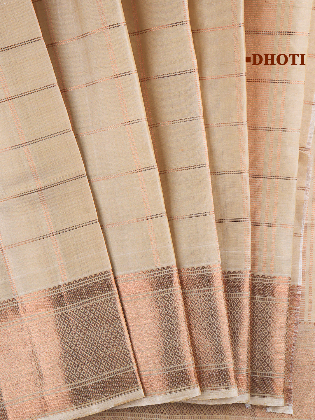 Men Pure Silk Dhoti with 5" Jari Border Klasam