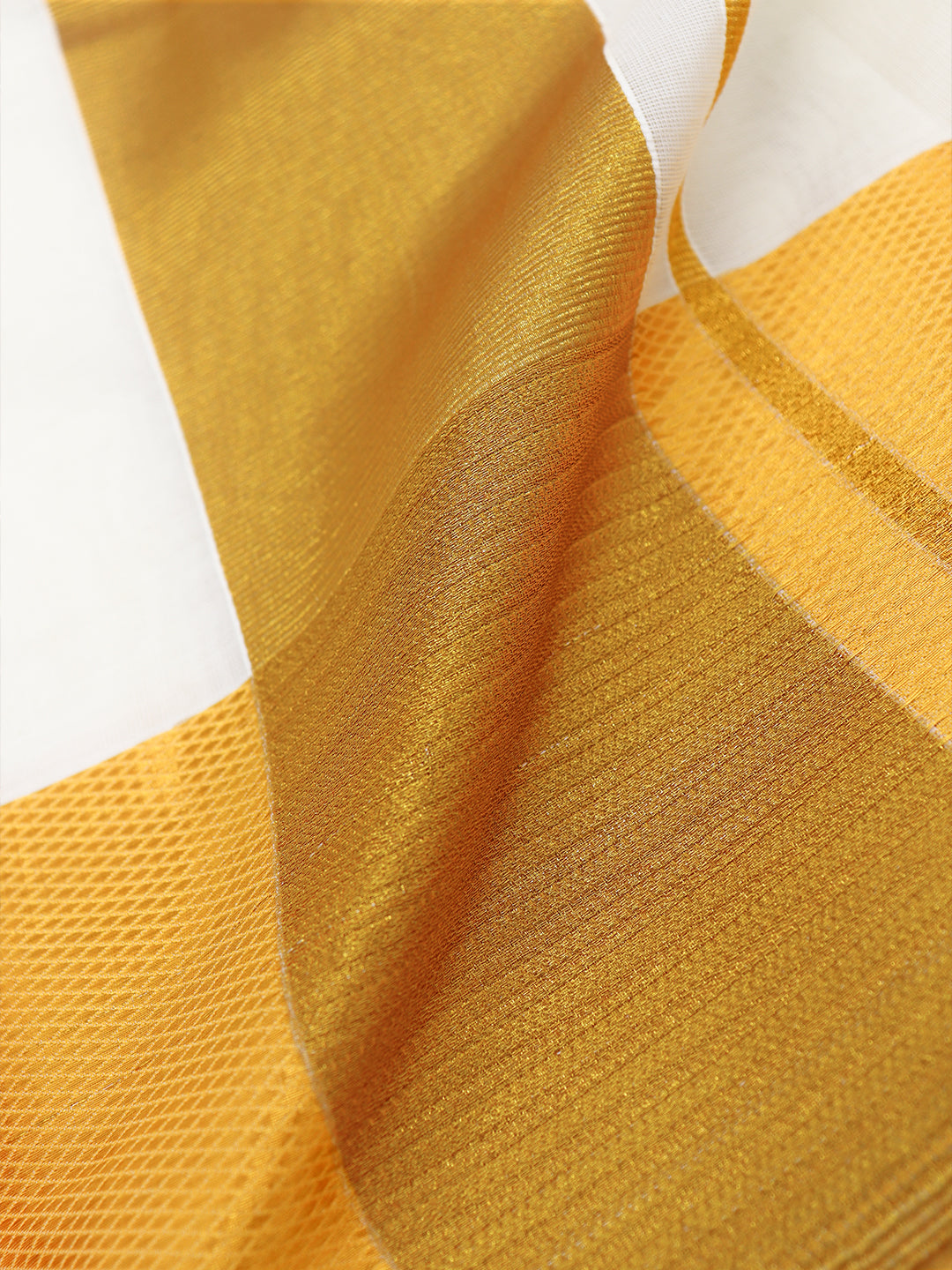 Men Kora Cotton Gold Jari Border Panchakacham with Angavasthram (9+5)