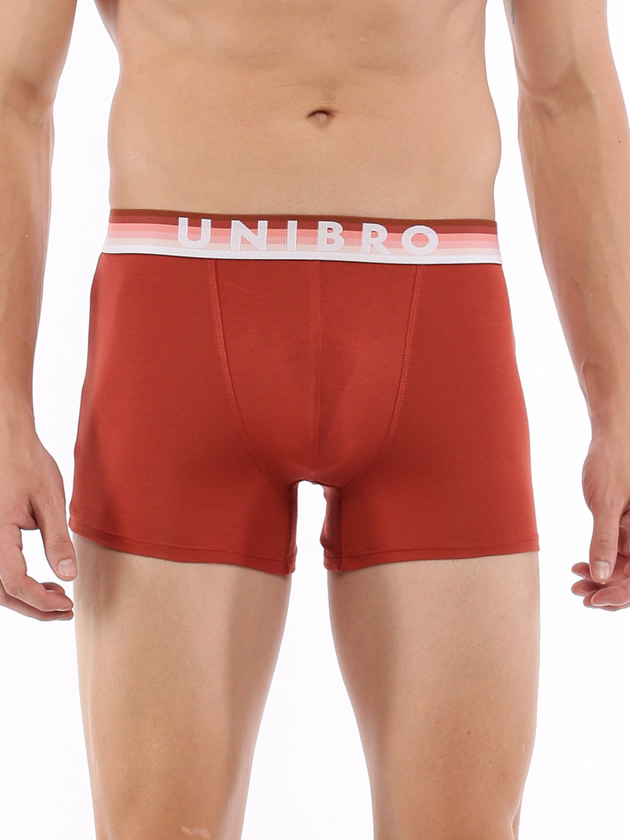 Mens Premium Trunk with Outer Elastic TENCEL™ Modal Fiber Fabric-Front view red