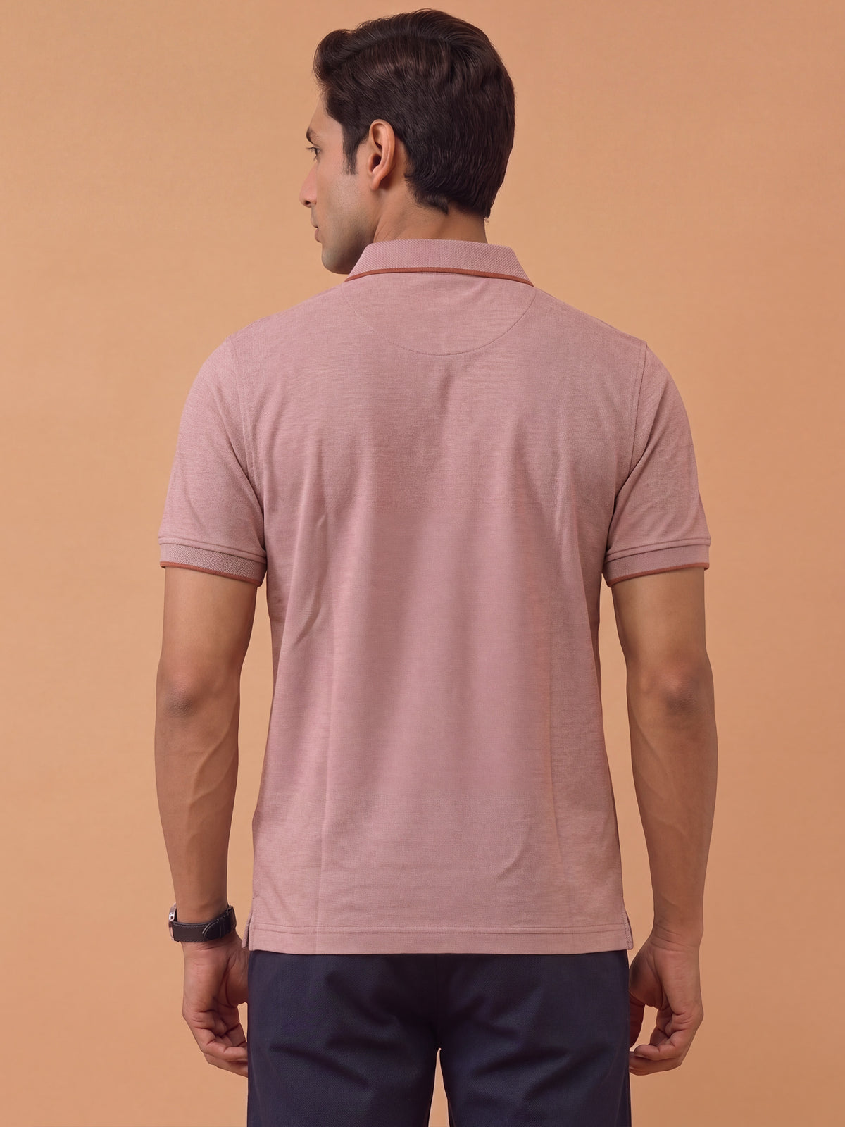 Cotton Rich Pique Polo T-Shirt Mocha Brown