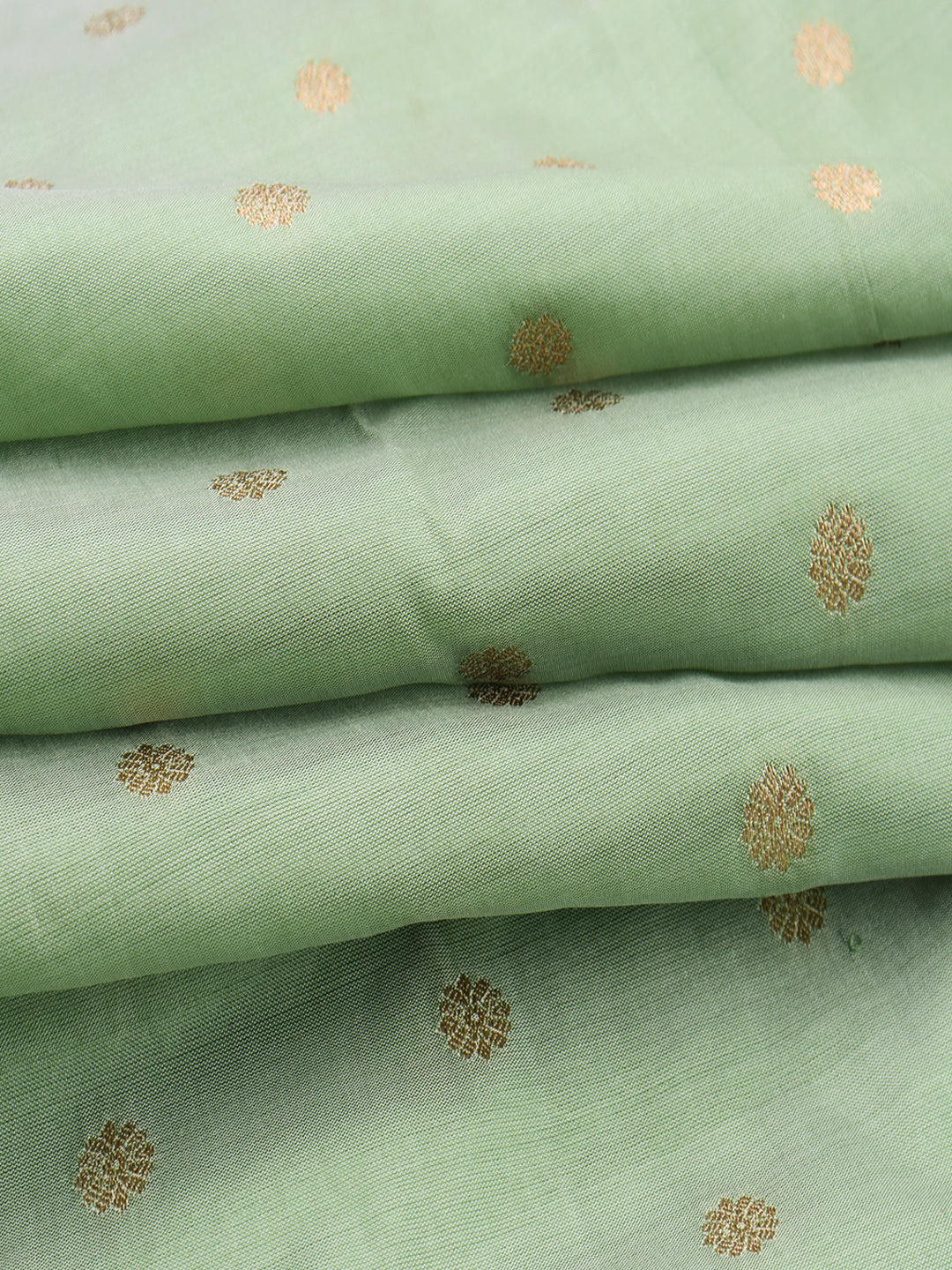 100% Pure Silk Shirt Fabric Pista Green