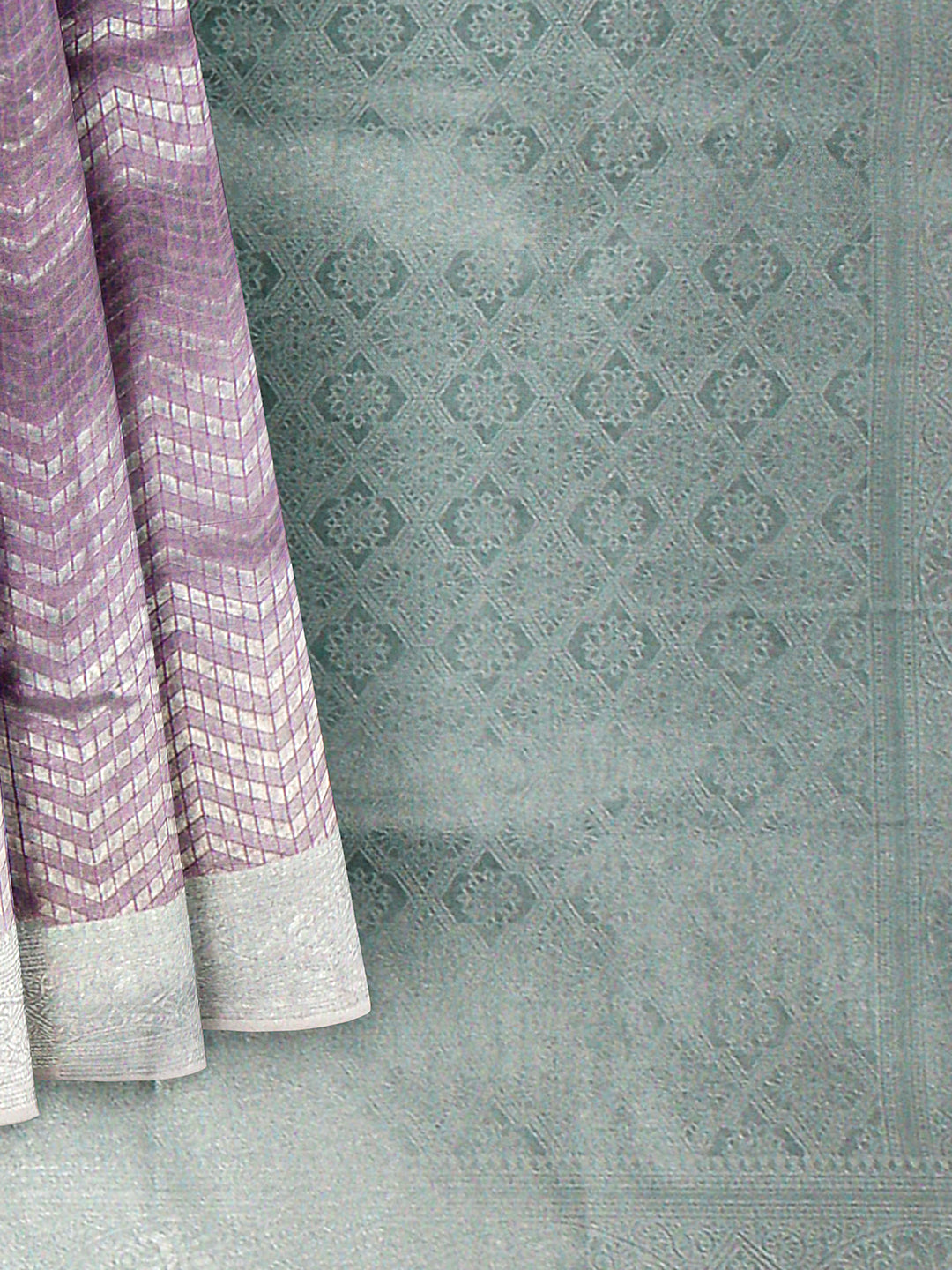 Couple Combo Shirt & Dhoti Set with Saree Lavender
