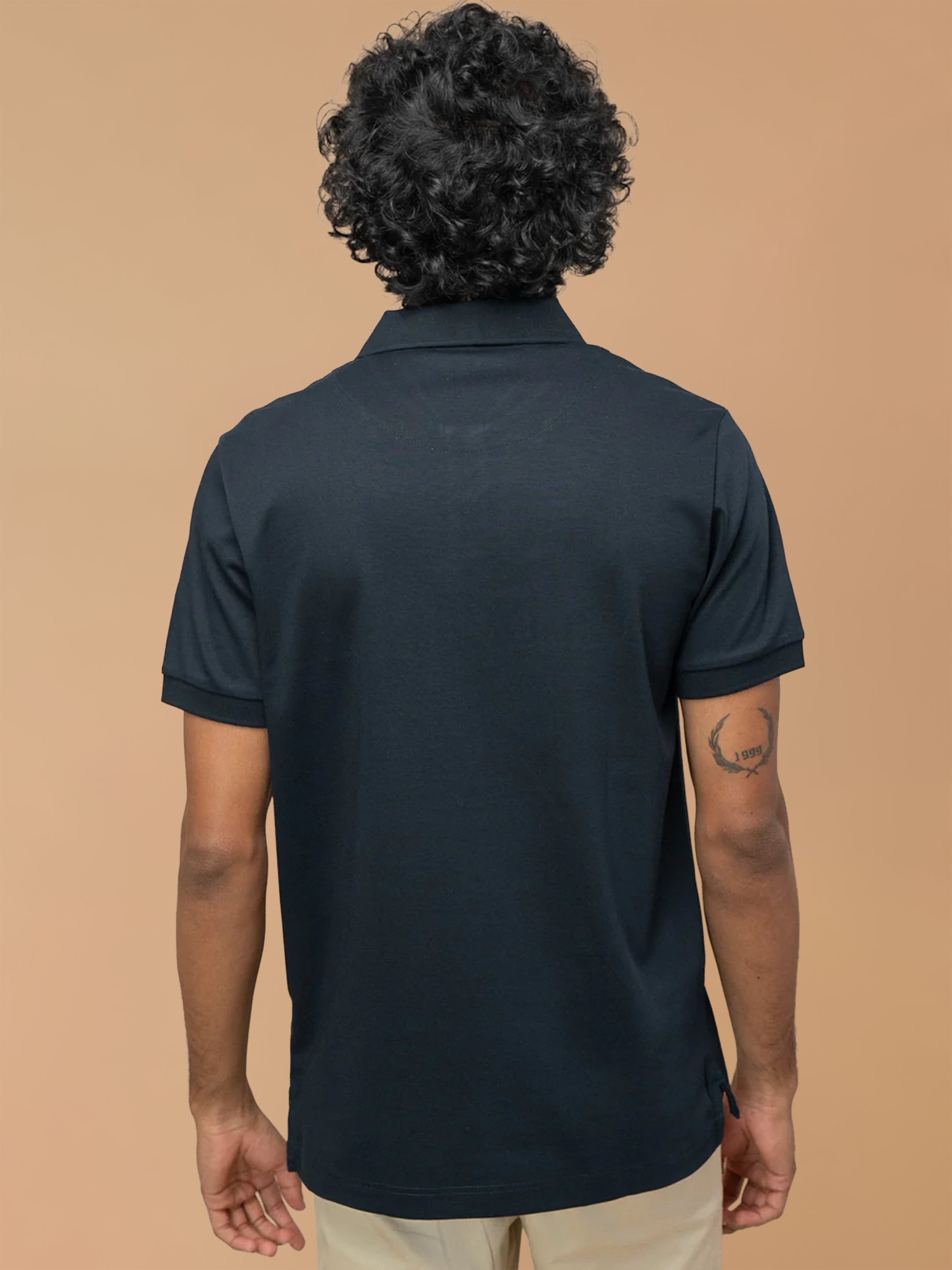 Extra Long Staple Cotton Polo Navy