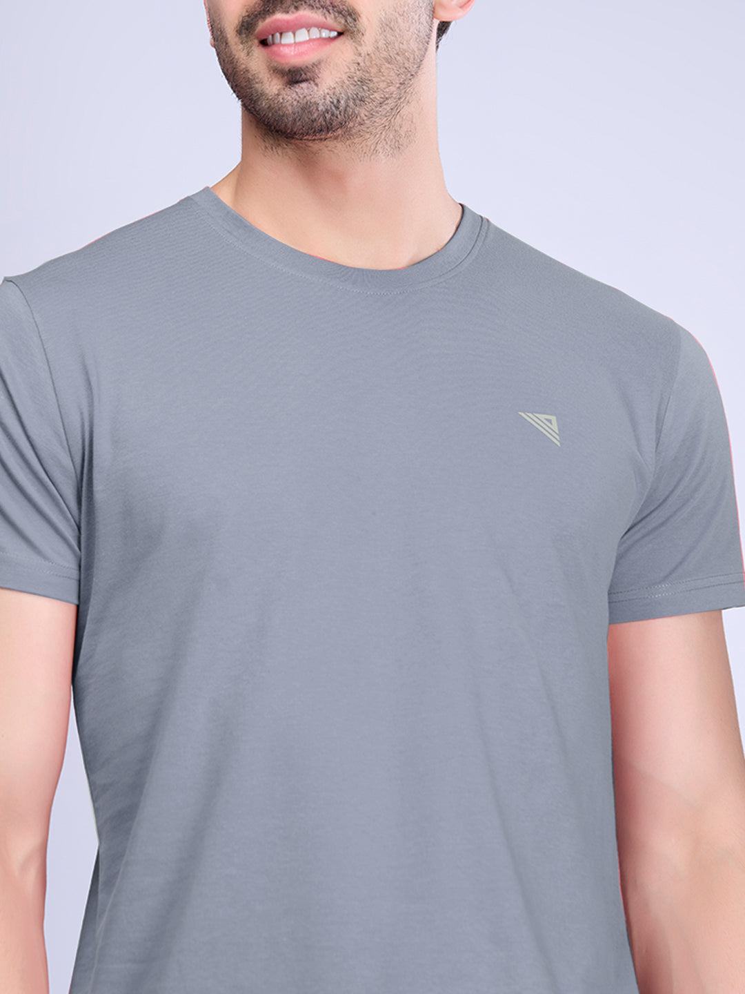 Men 100% Cotton Graphite Grey Half Sleeves T-Shirt Expert Tee ET25