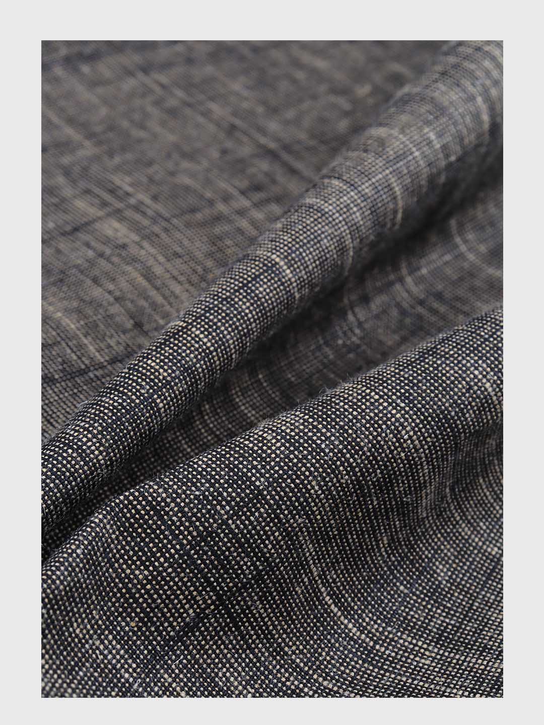 Men Cotton Blend Suiting Fabric Black Lanvin