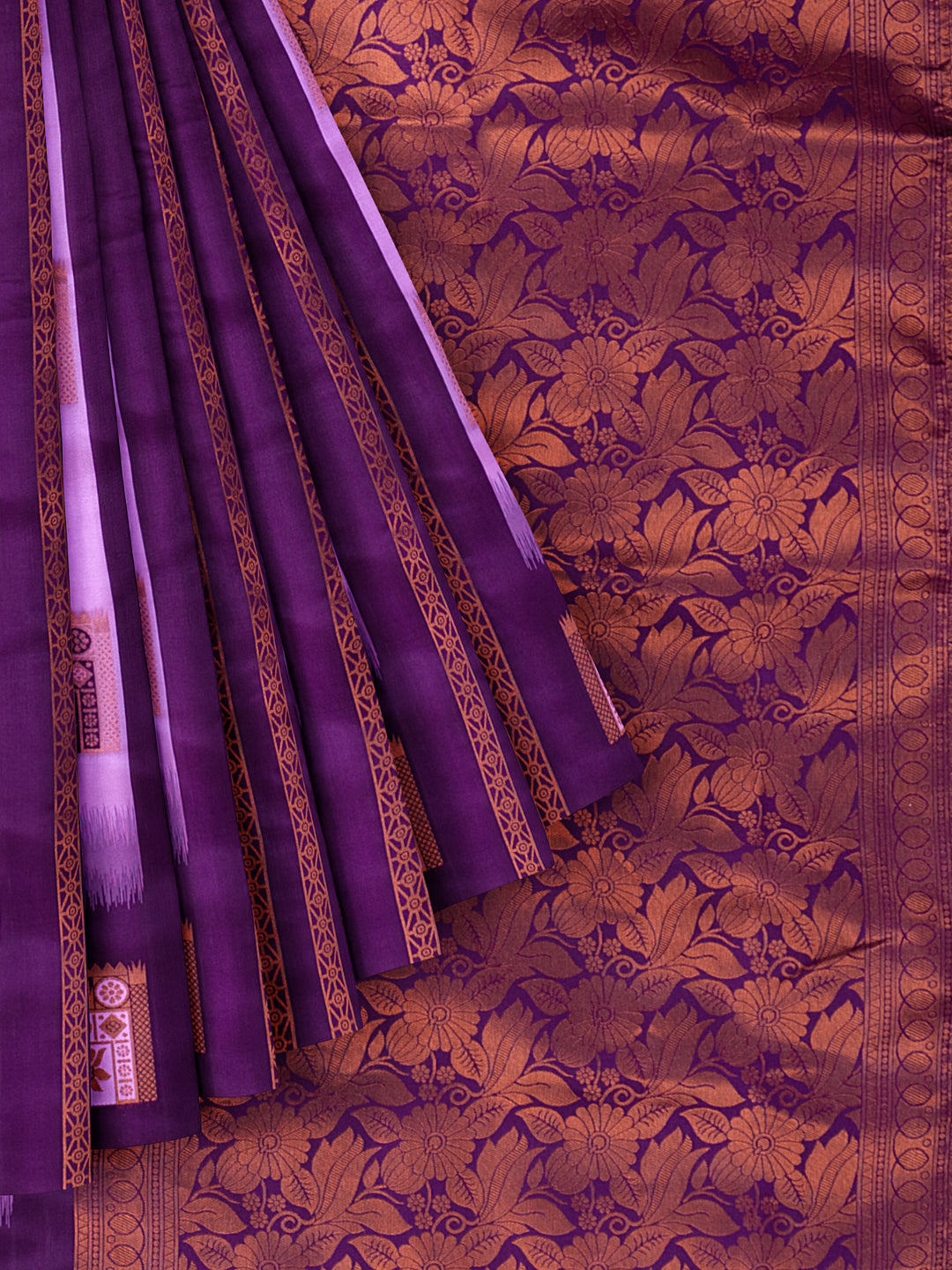 Women Purple Colour Stylish Art Silk Fancy Jari Border Saree SS96