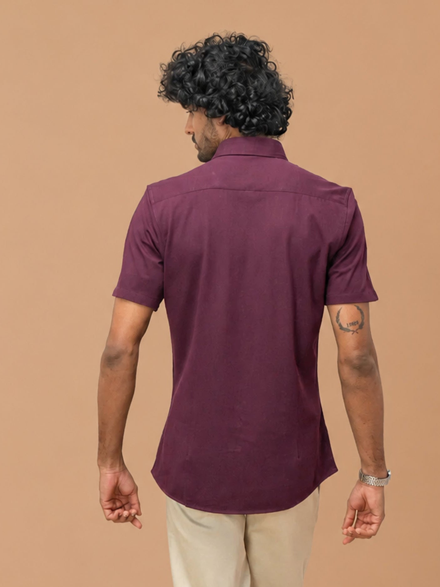 Cotton Rich Grape Slim Fit Knit Shirt ER4
