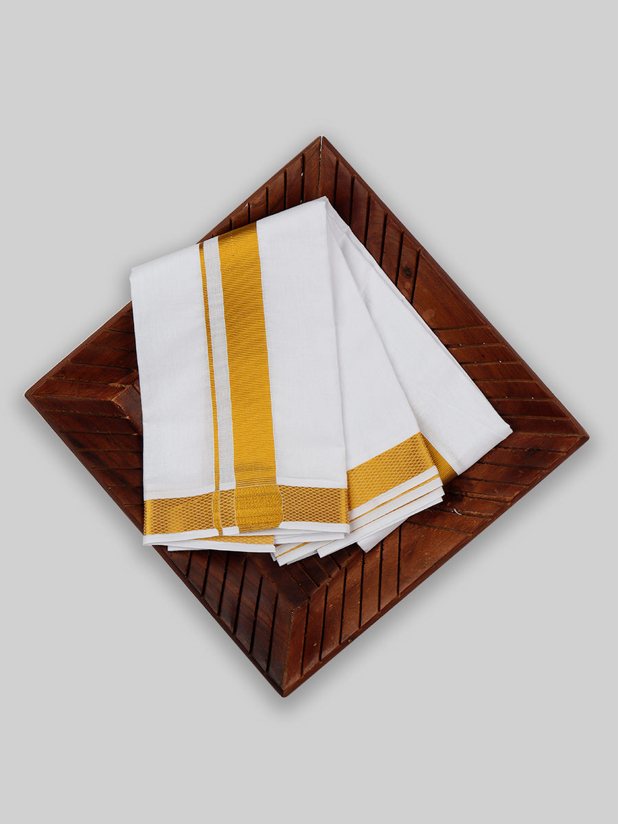 Vetha 1" Jari Towel White