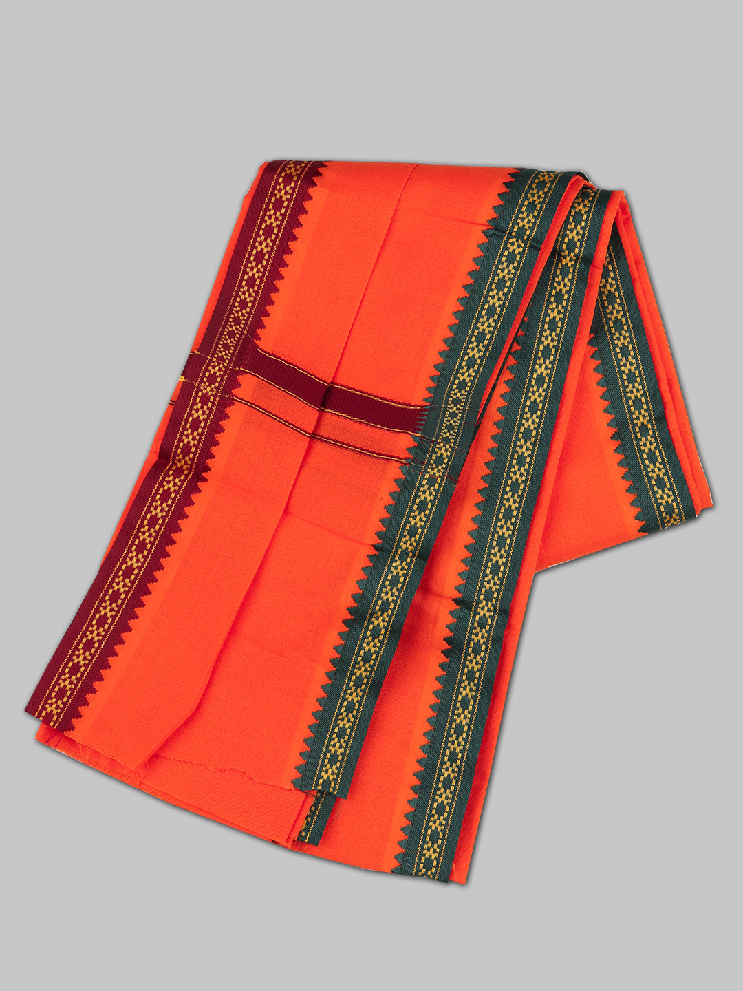 Men Angavastram Towel Orange