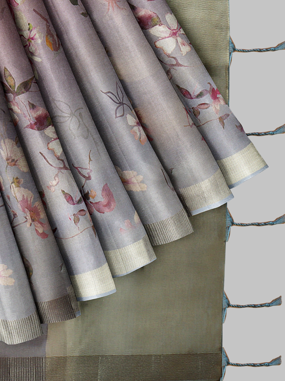 Women Light Purple Tissue Printed Saree TS46