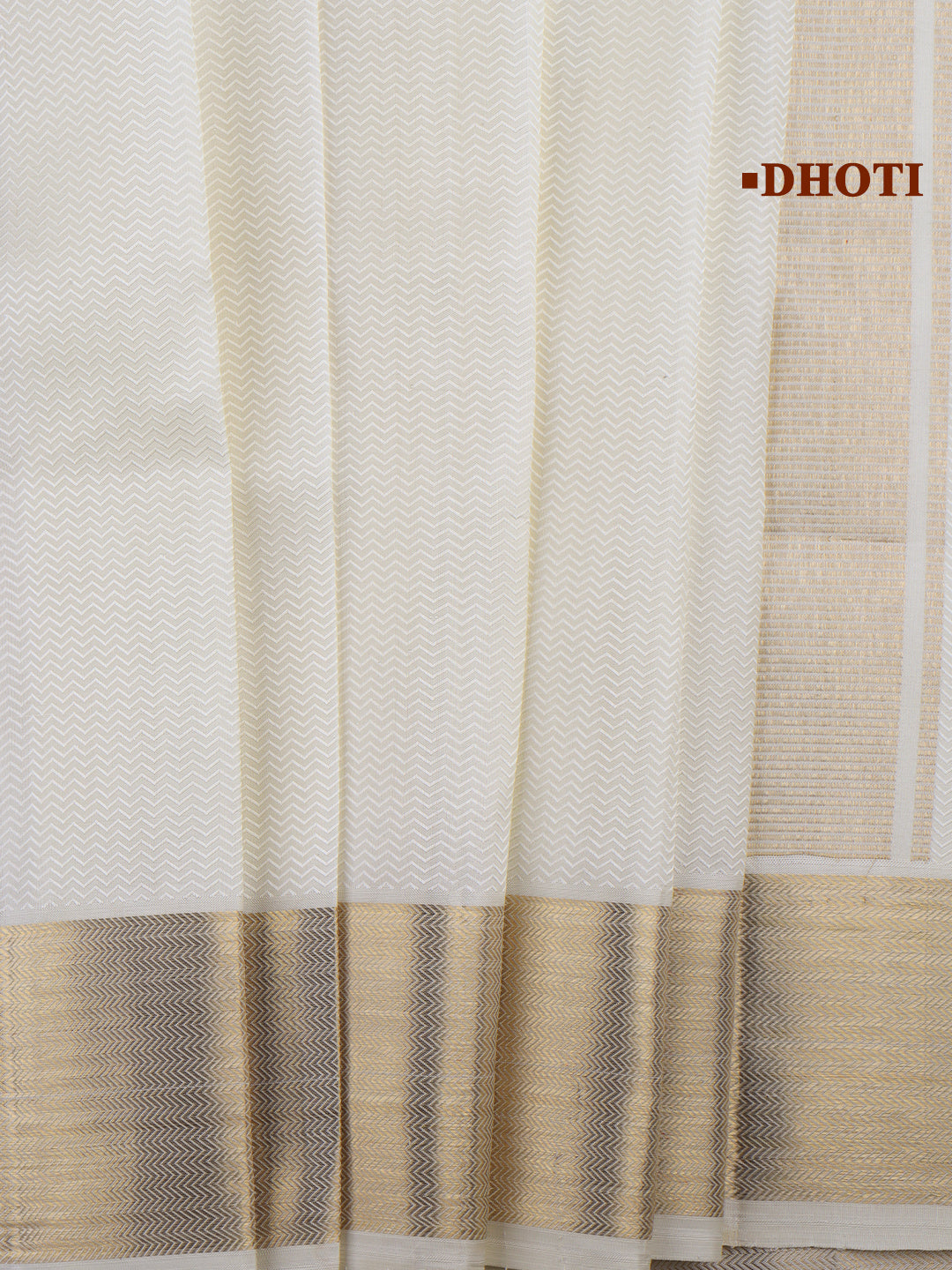 Men Pure Silk Dhoti with 2-gram Jari Border Klasam