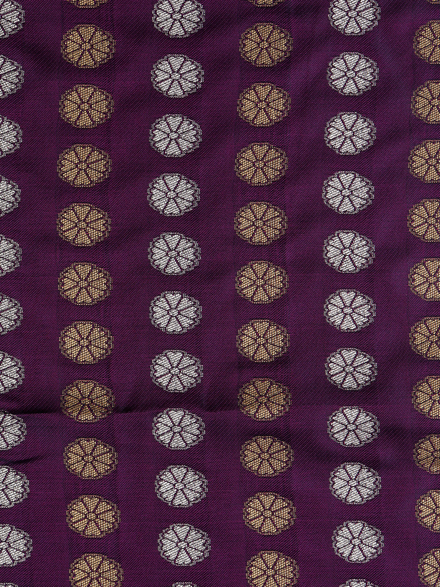 Women Elegant Semi Silk Dark Purple Saree with Tussle SS58-Zoom view