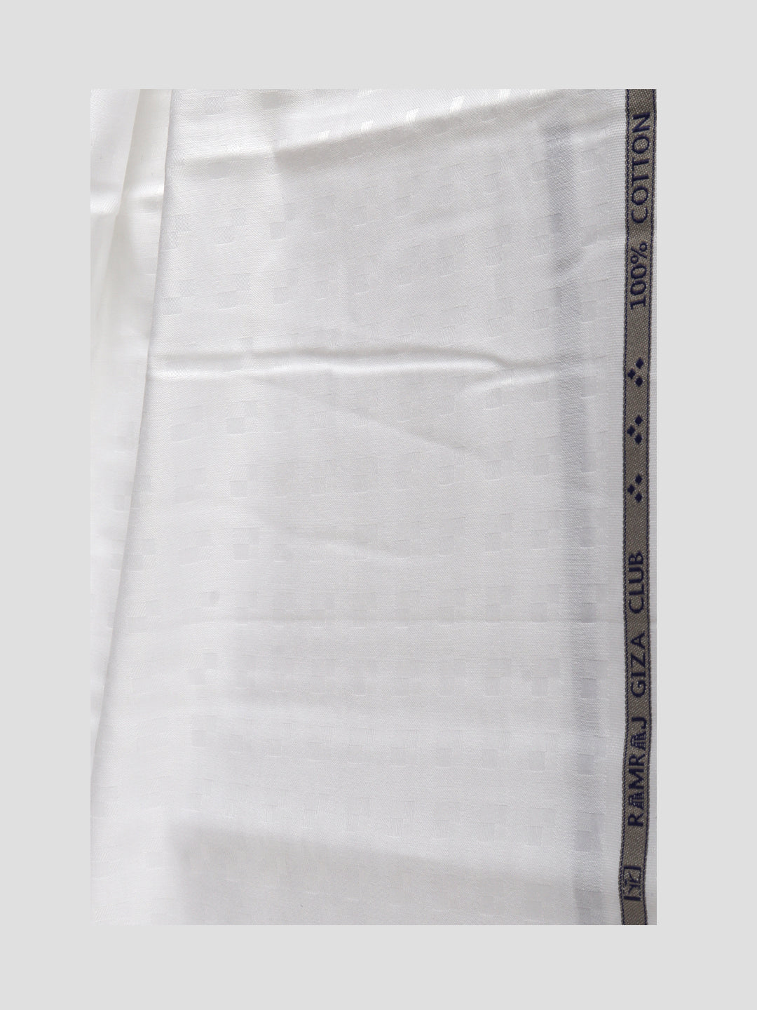 Men 100% Giza Cotton Self Design White Shirt Fabric Mosco Dobby C15