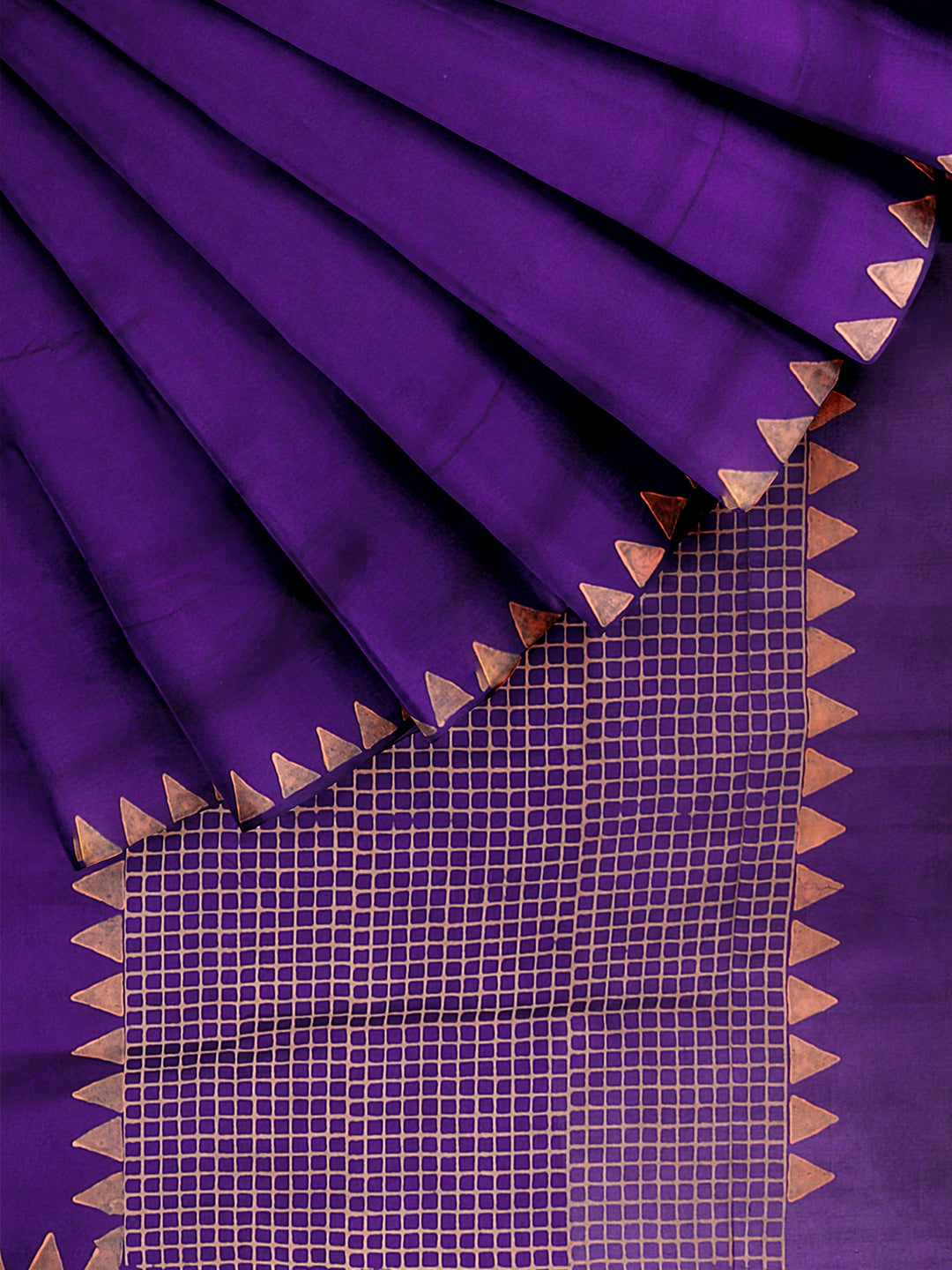 Women Violet Cotton Saree with Double Blouse PCS210