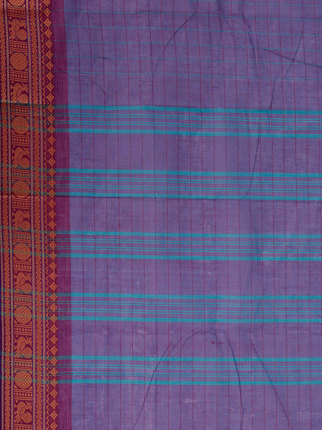 Women Chettinad Cotton Violet Saree CCS09