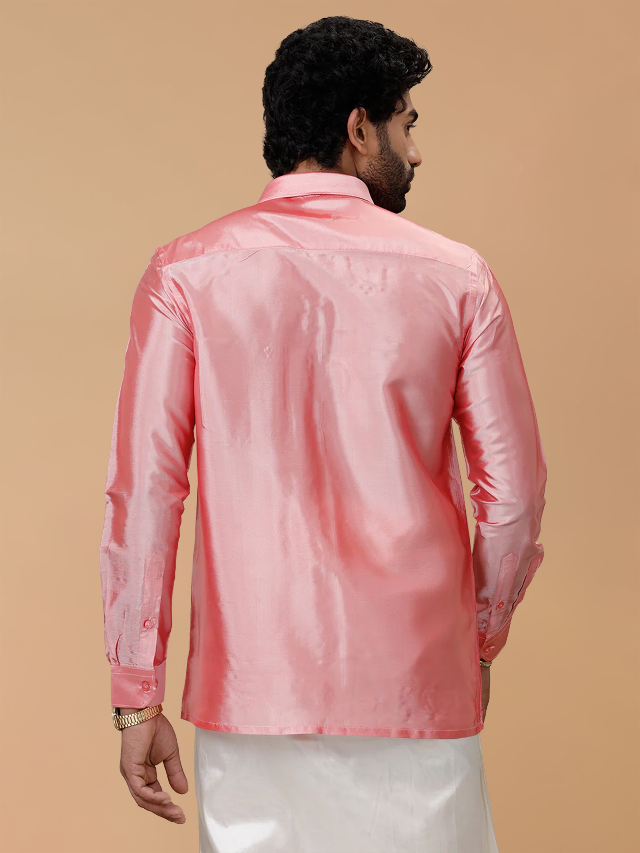 Silk Feel Pink Shirt - Regular Fit