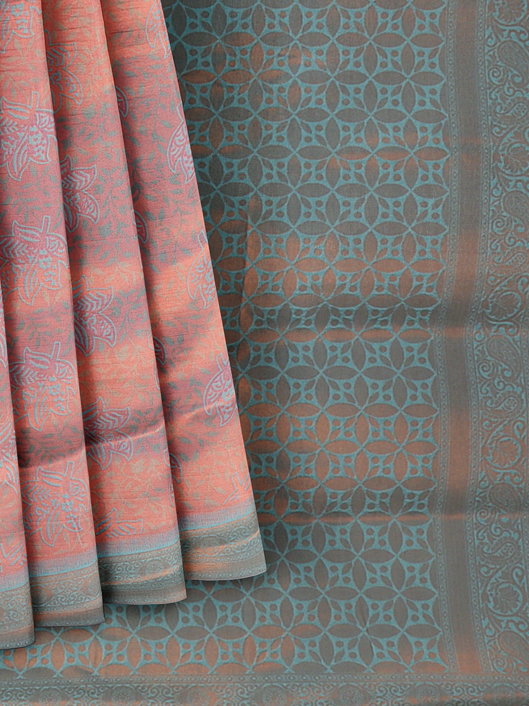 Women Light Pink Art Silk Printed Saree ASS58