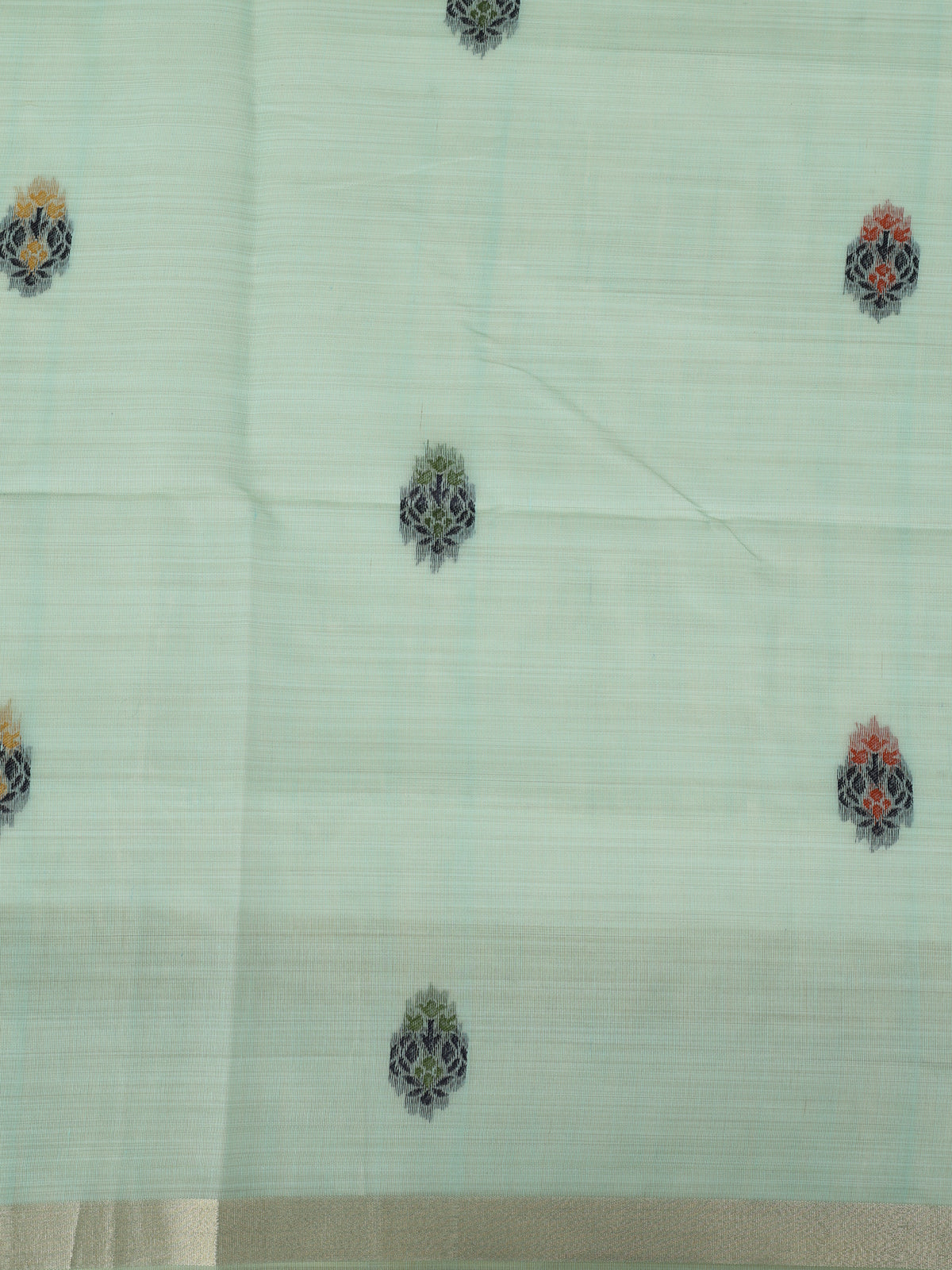 Women Spun Poly Green Floral Printed Saree SP29