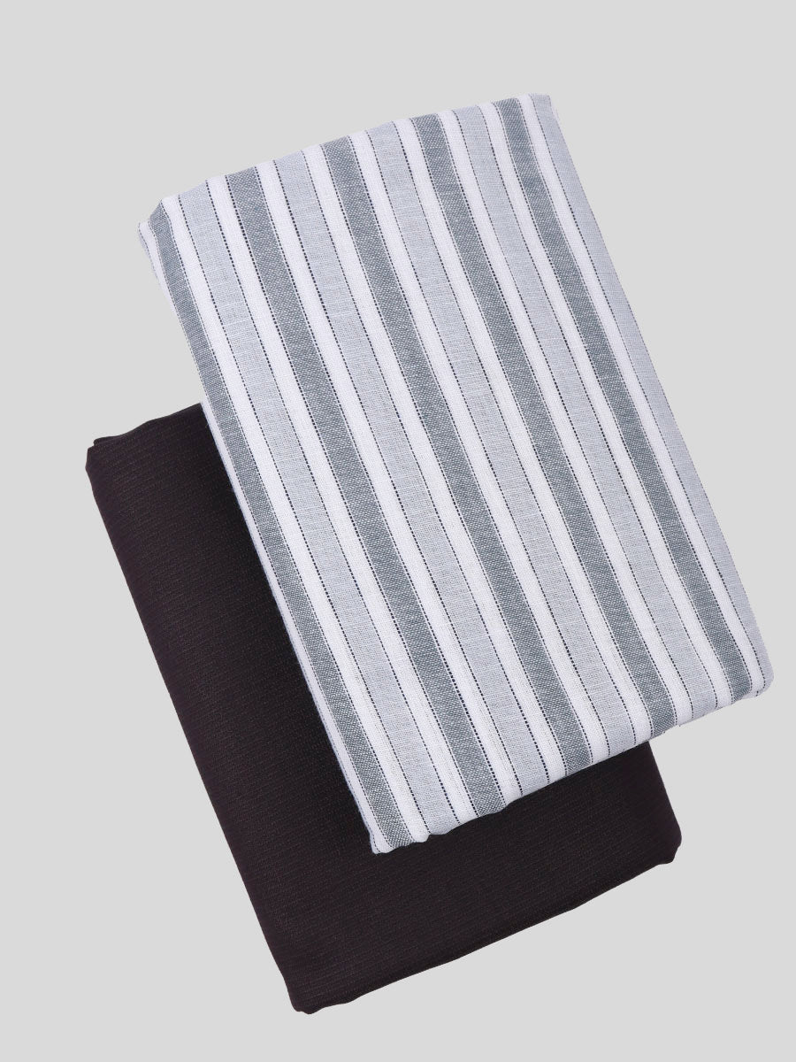 Cotton Striped Shirting & Suiting Gift Box Combo RY40