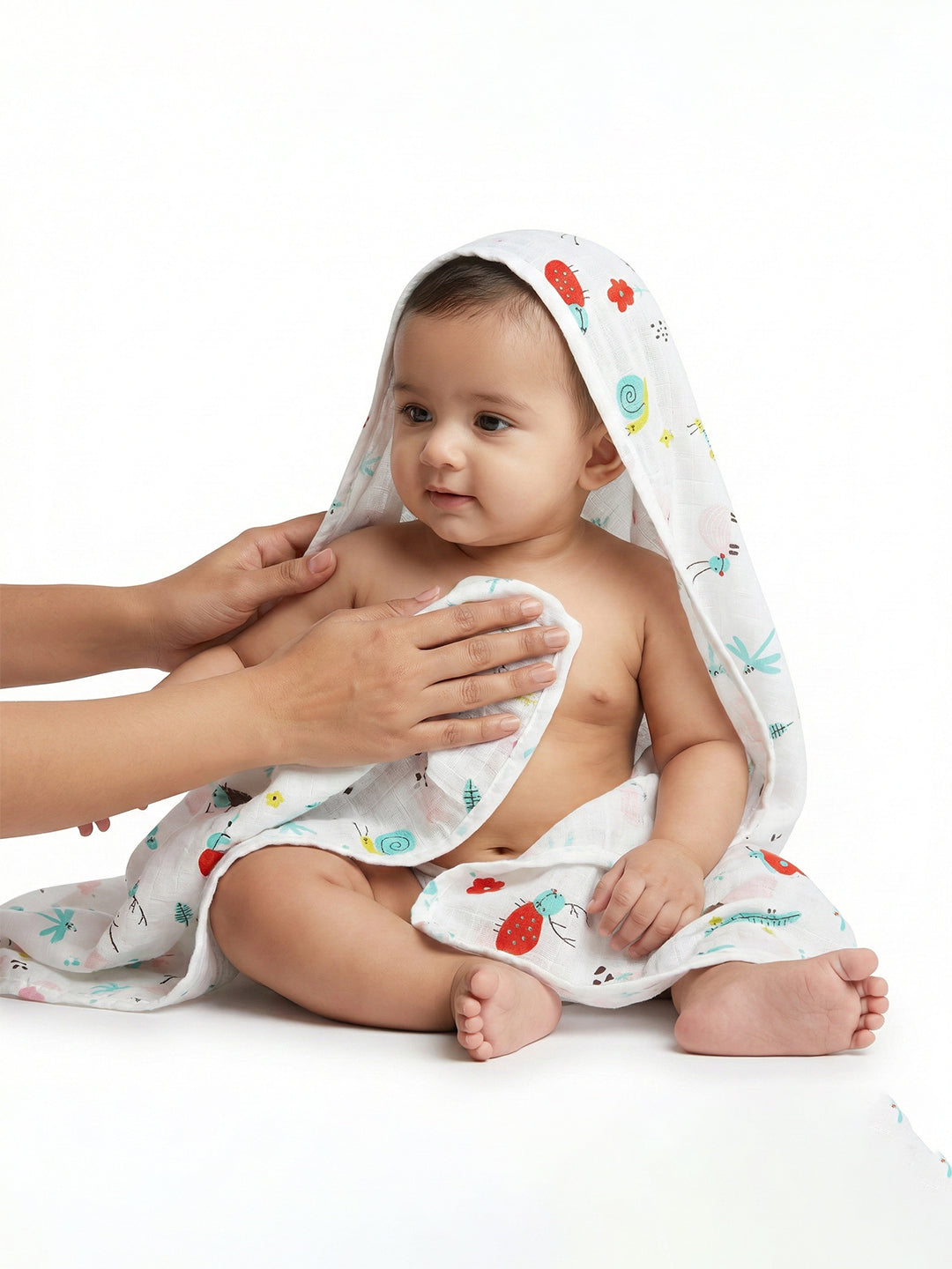 100% Cotton Muslin Bath Towel (Pack of 3)