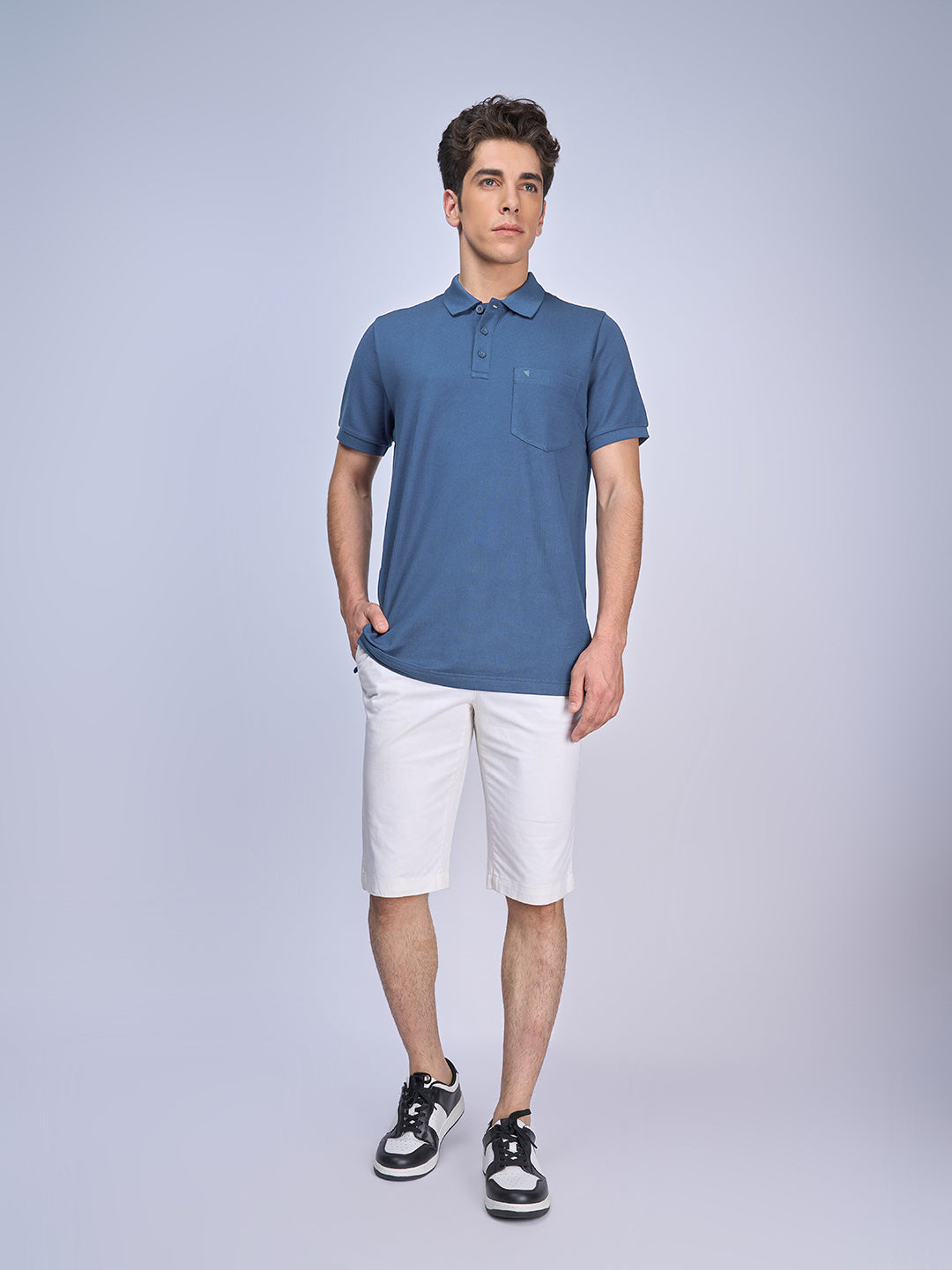Men Cotton Rich Smart Fit Expert Polo T-Shirt Blue EP28