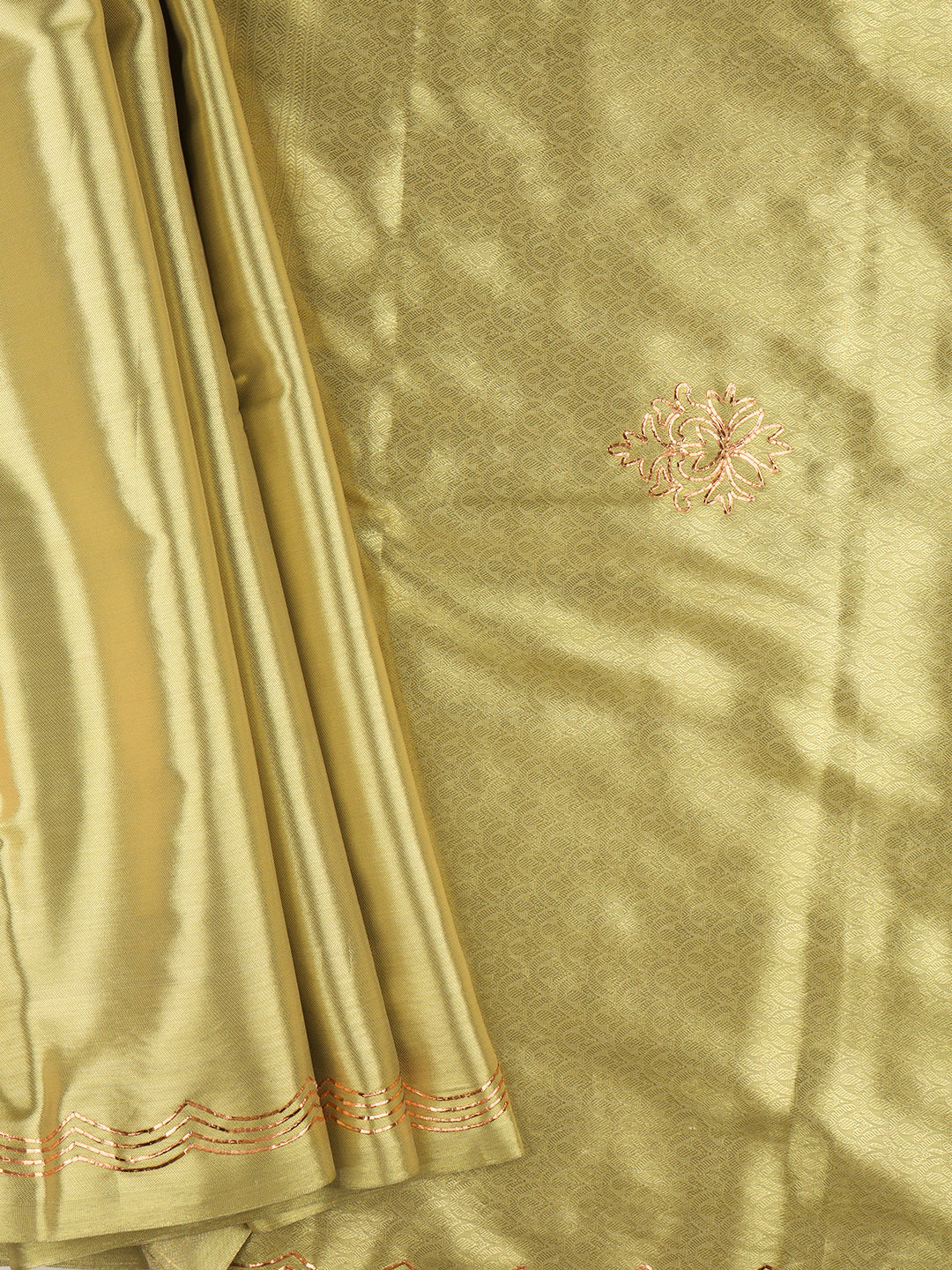 Women Light Green Semi Silk Saree SS327