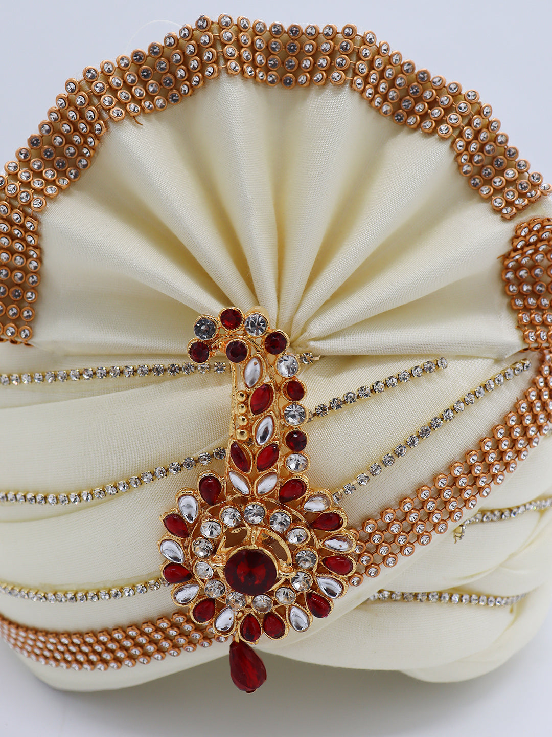 Traditional Silky Style Wedding Turban  - 106