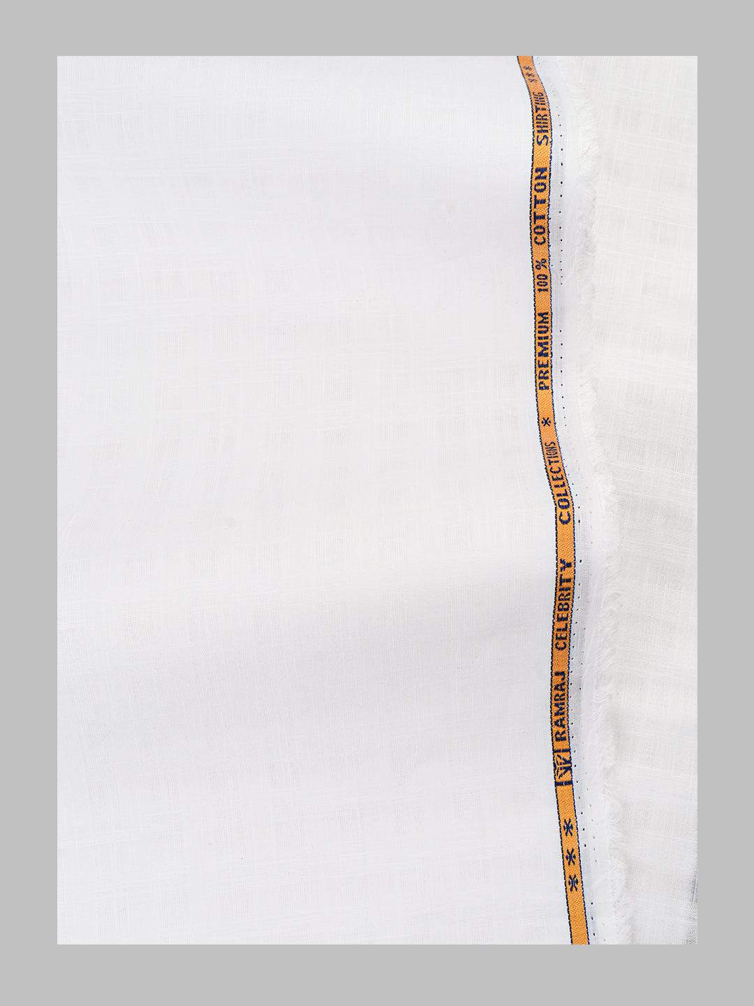 Men 100%Cotton Self Design Shirting Celebrity White C02