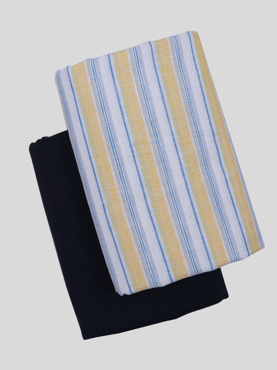 Cotton Striped Shirting & Suiting Gift Box Combo RY38