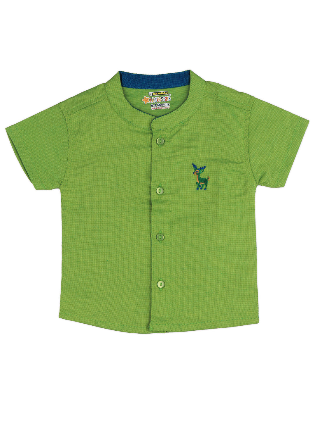 Born Baby Shirt & Dhoti Set Green GL2