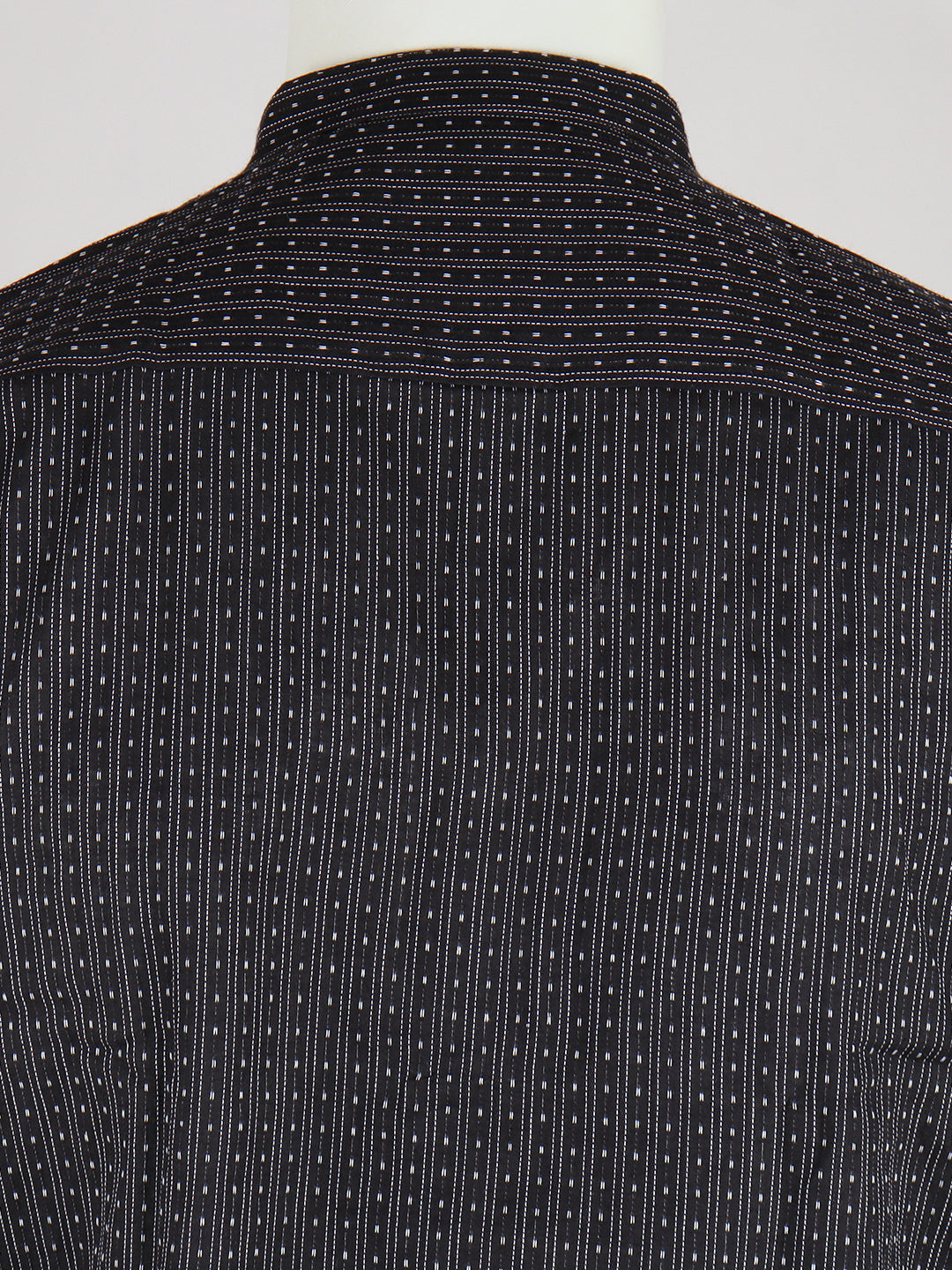 Men Cotton Short Length Stripes Pocket Kurta Black RJ31