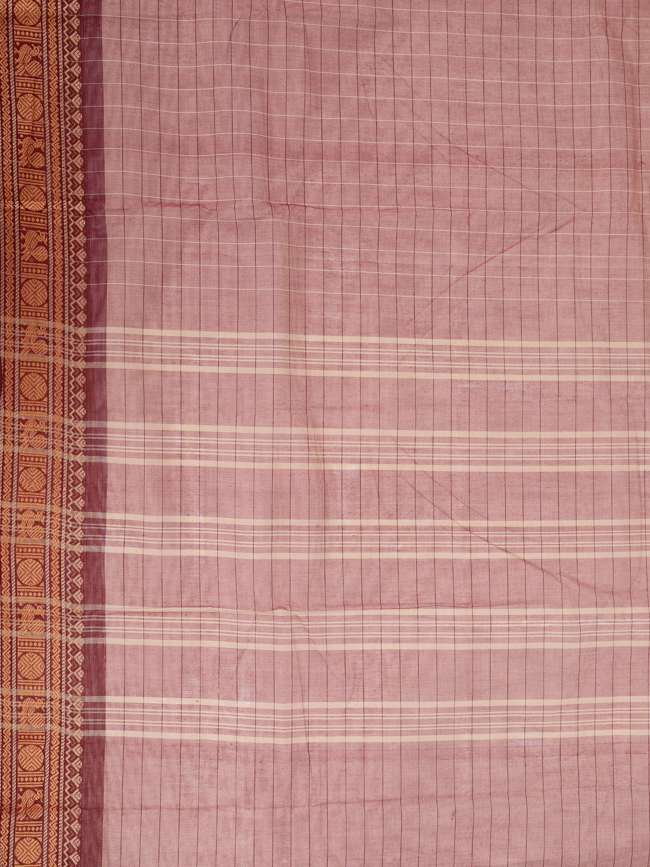 Women Chettinad Cotton Maroon Saree CCS02