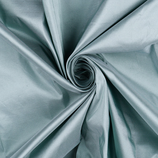 Mens Plain Double Shade Peacock Green Satin Pure Silk 10 Meter Shirt Fabric