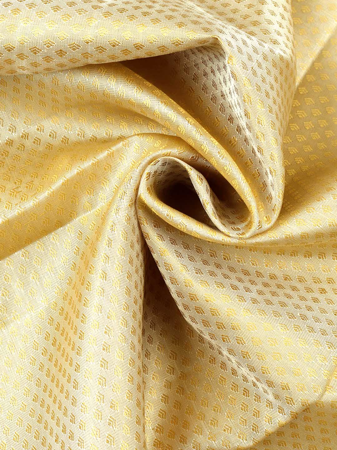 Mens Jacquard SelfDesigned Fawn Colour Pure Silk Shirt Fabric-Zoom view