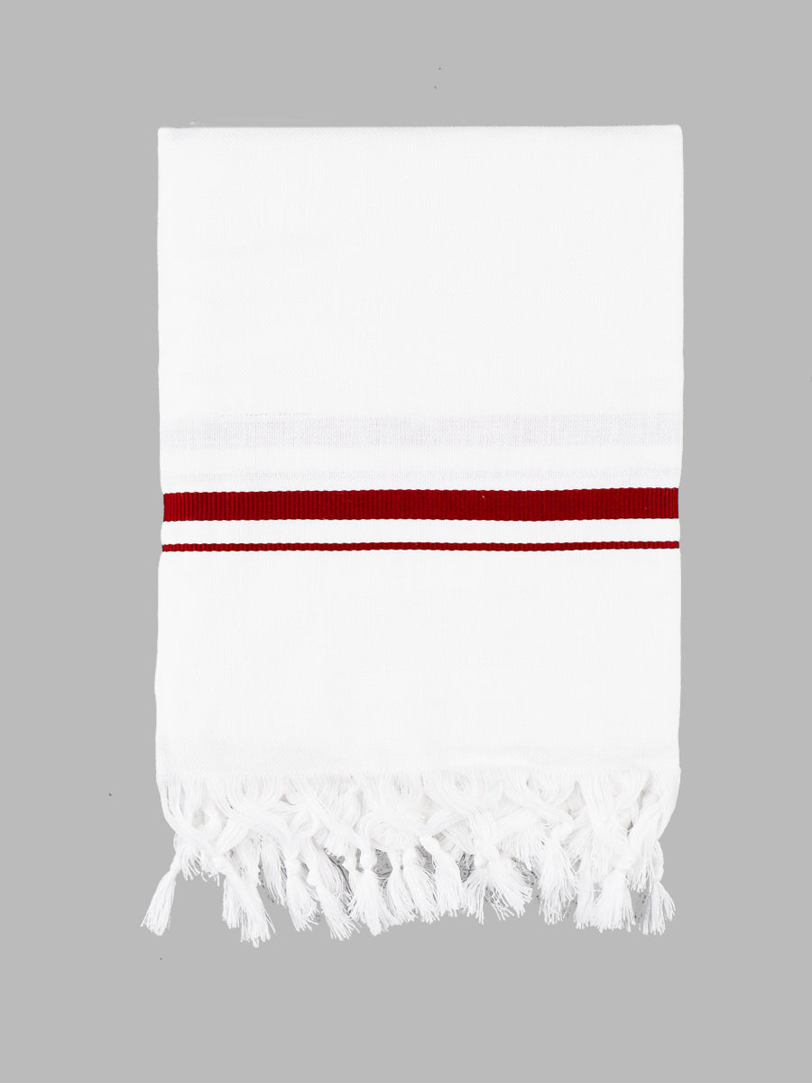 Cotton White Bath Towel Tiger BB-Red