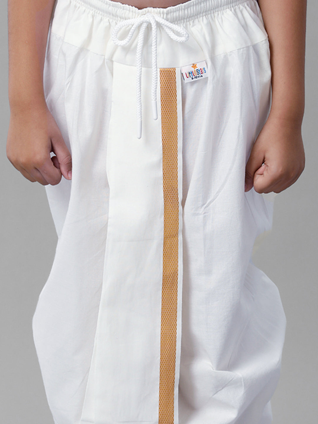 Boys Cotton White Elastic Panchakacham