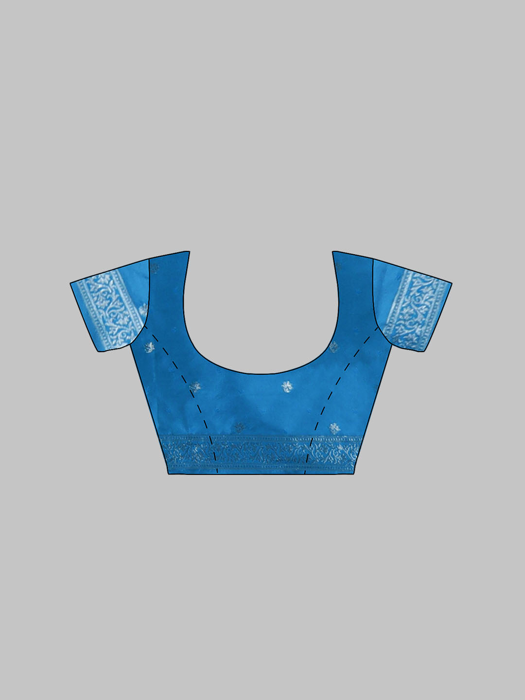 Women Blue Art Silk Printed Saree ASS92