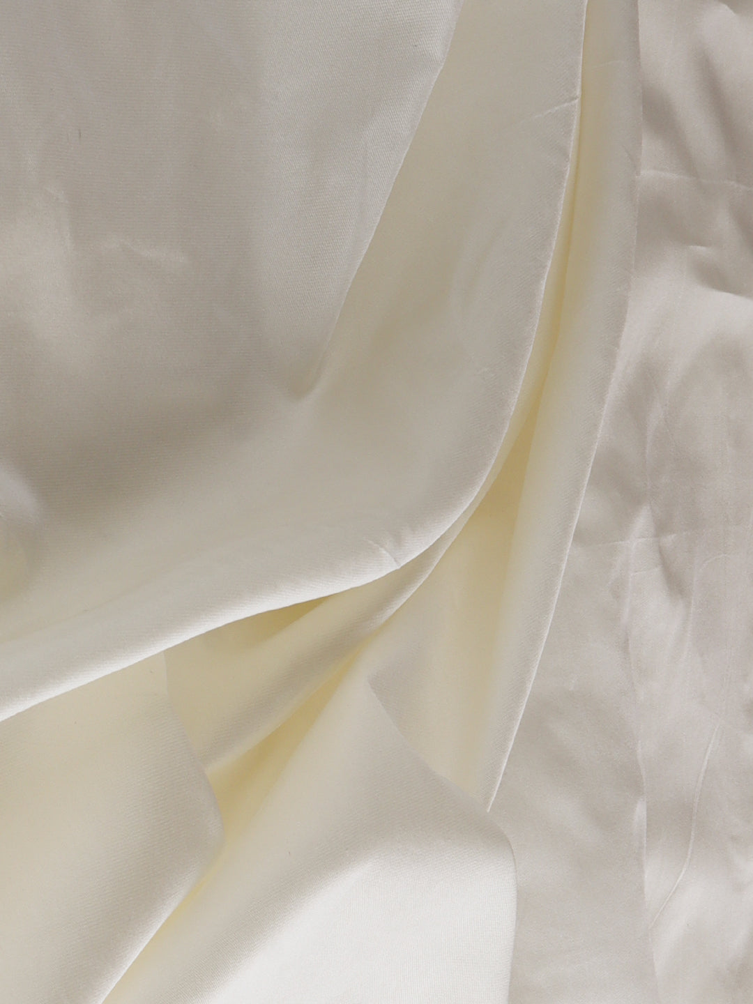 100% Pure Silk Satin Shirt Fabric Cream