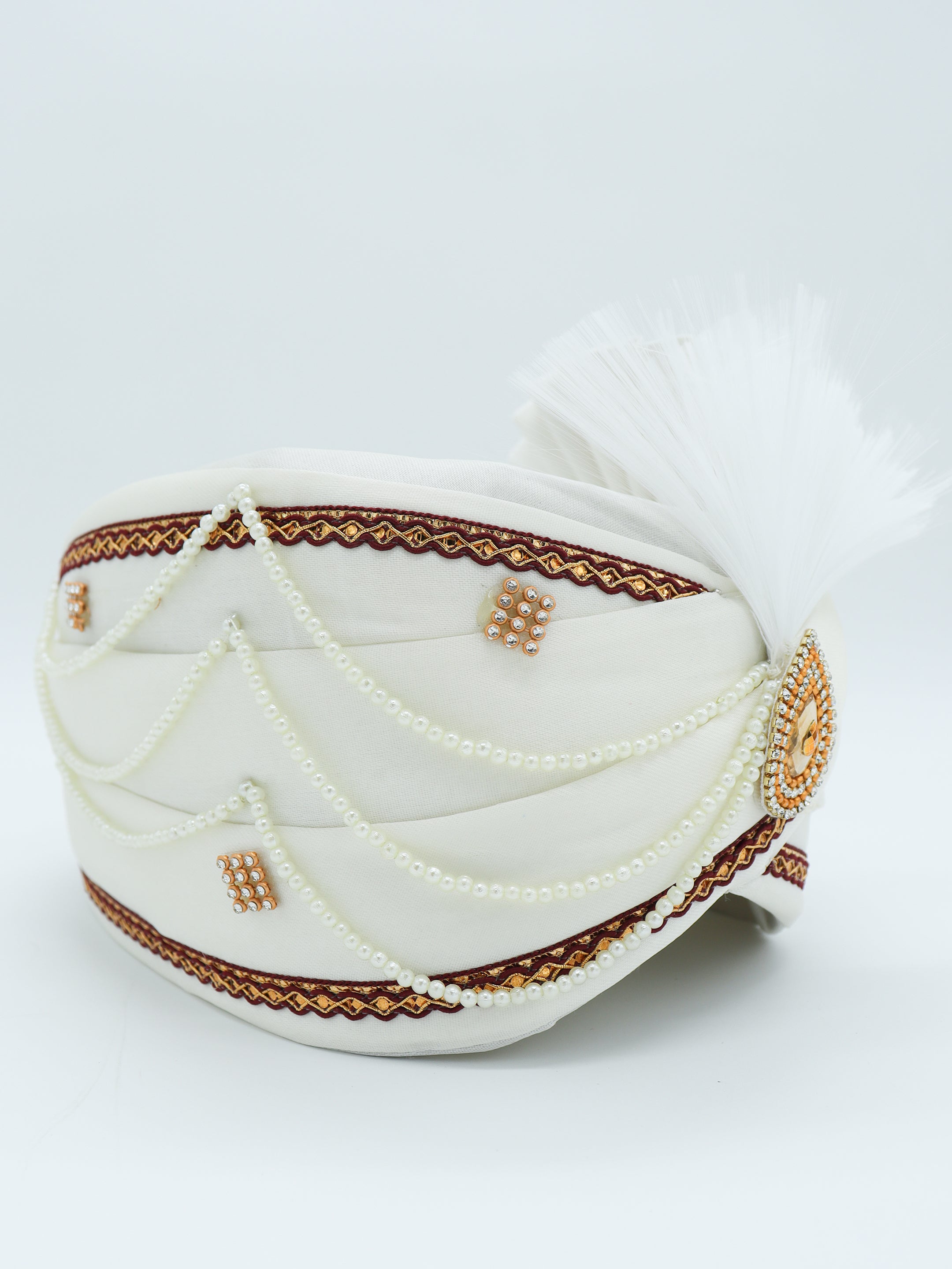 Traditional Silky Style Wedding Turban  - 128